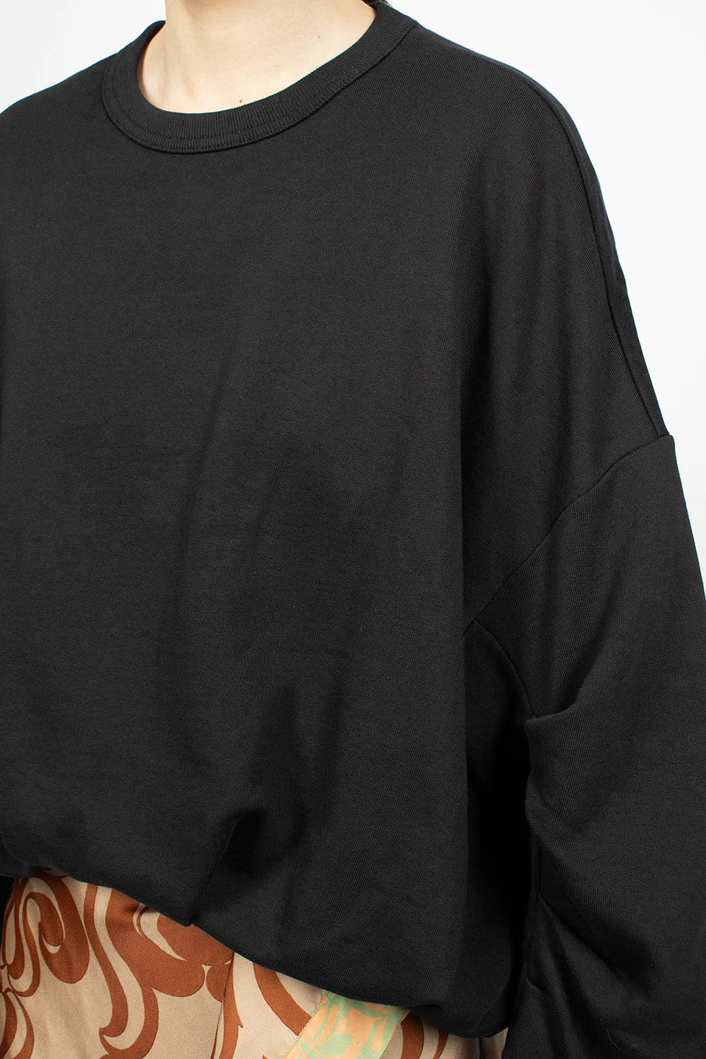 Draped Sweatshirt Black