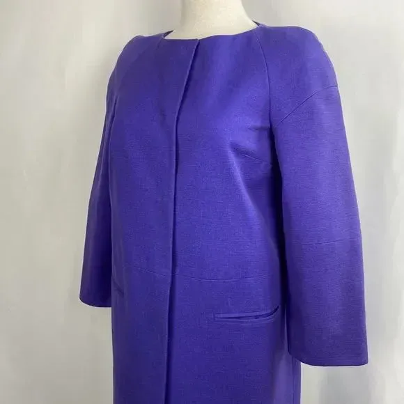 Emilio Pucci Purple Silk Cotton Blend Spring Jacket