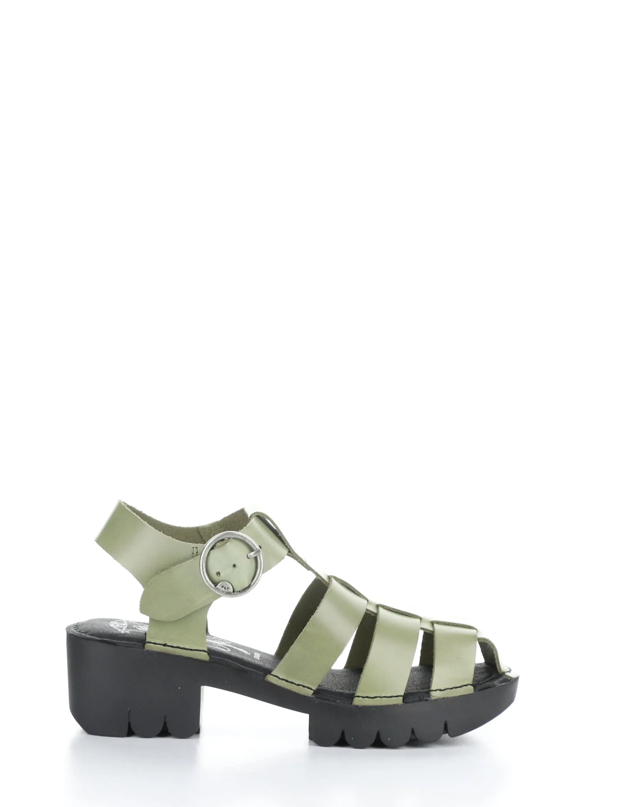 EMME511FLY 010 LIGHT GREEN Round Toe Sandals