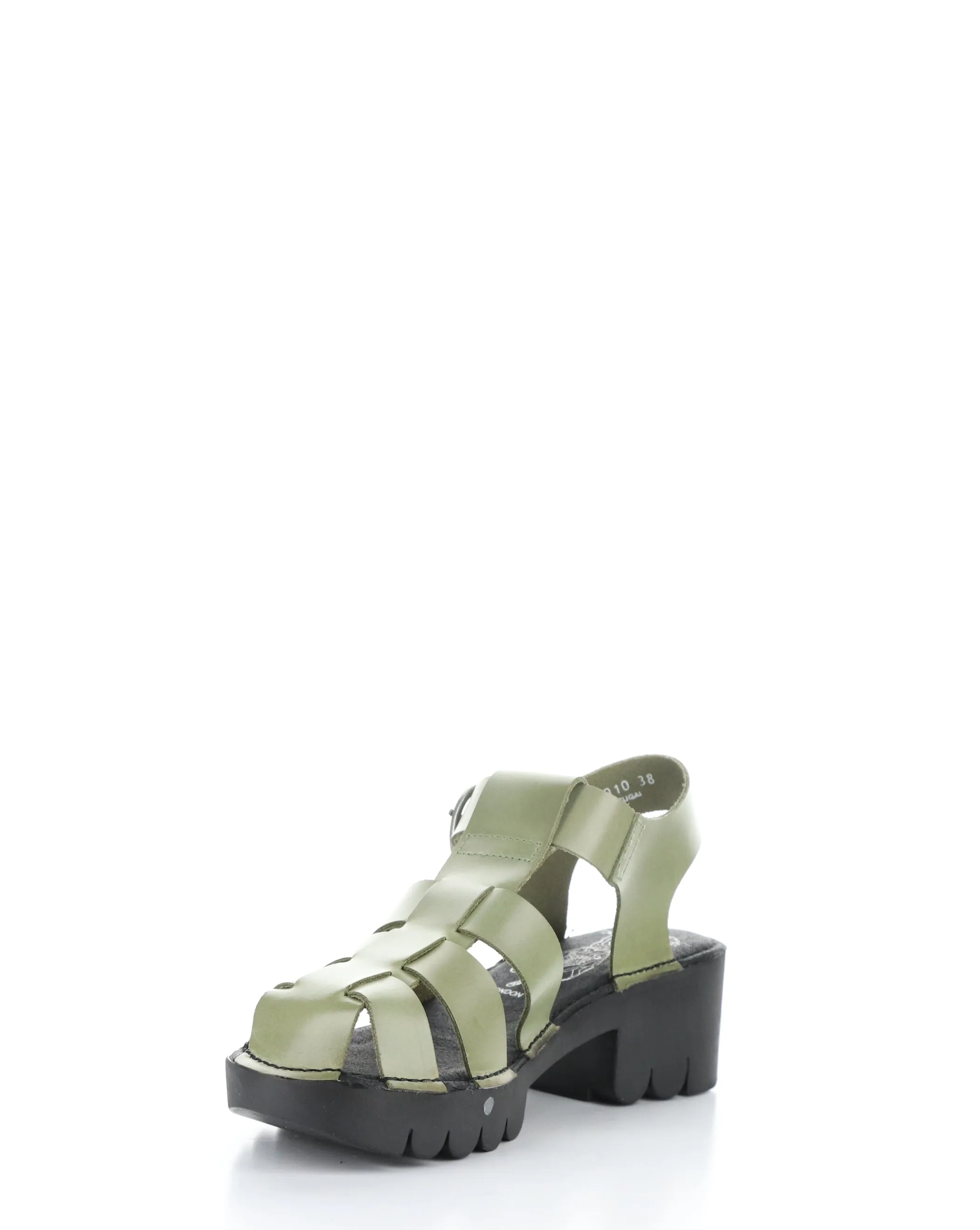 EMME511FLY 010 LIGHT GREEN Round Toe Sandals