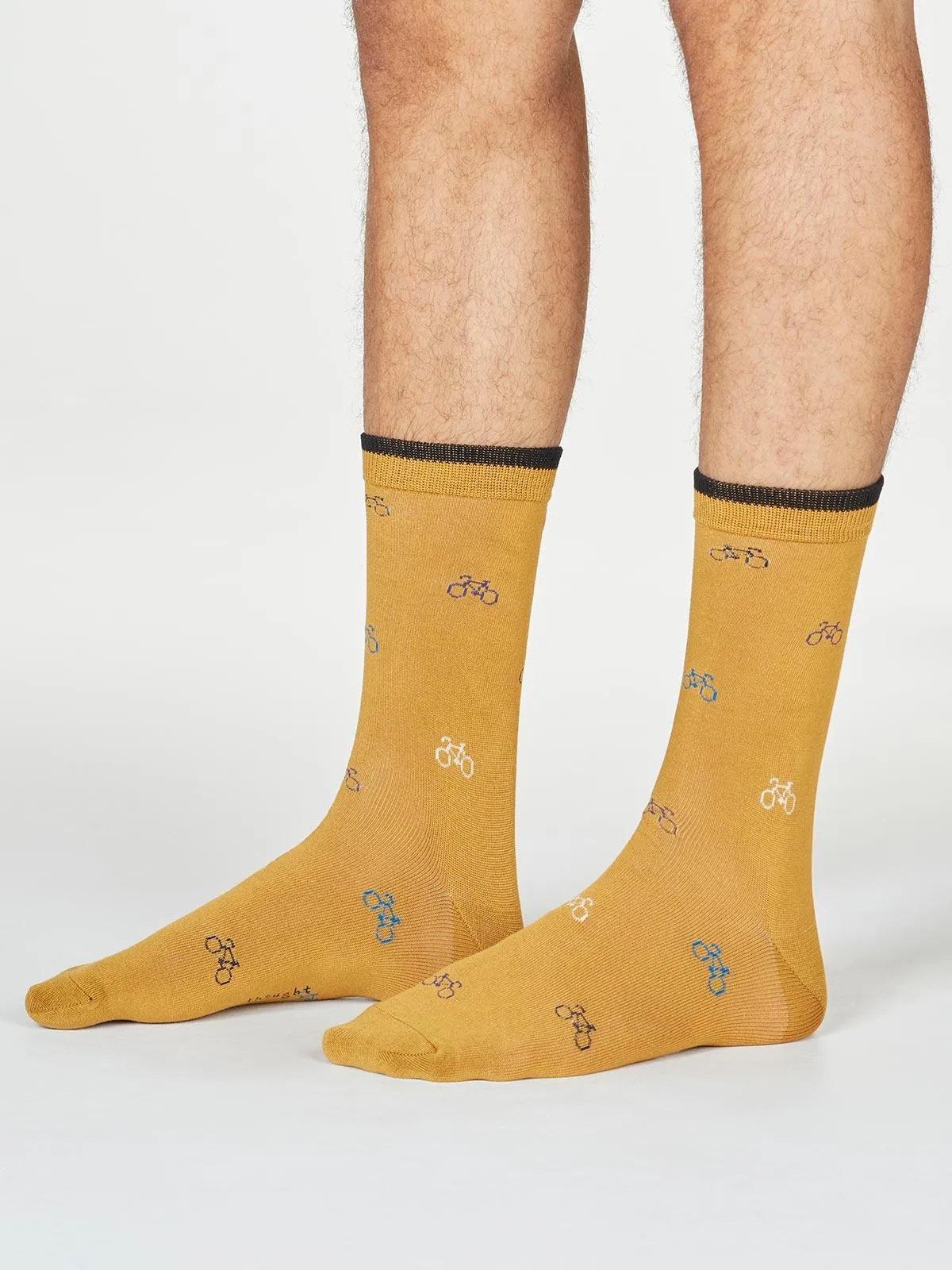 Fergus Bicycle Socks - Amber Yellow