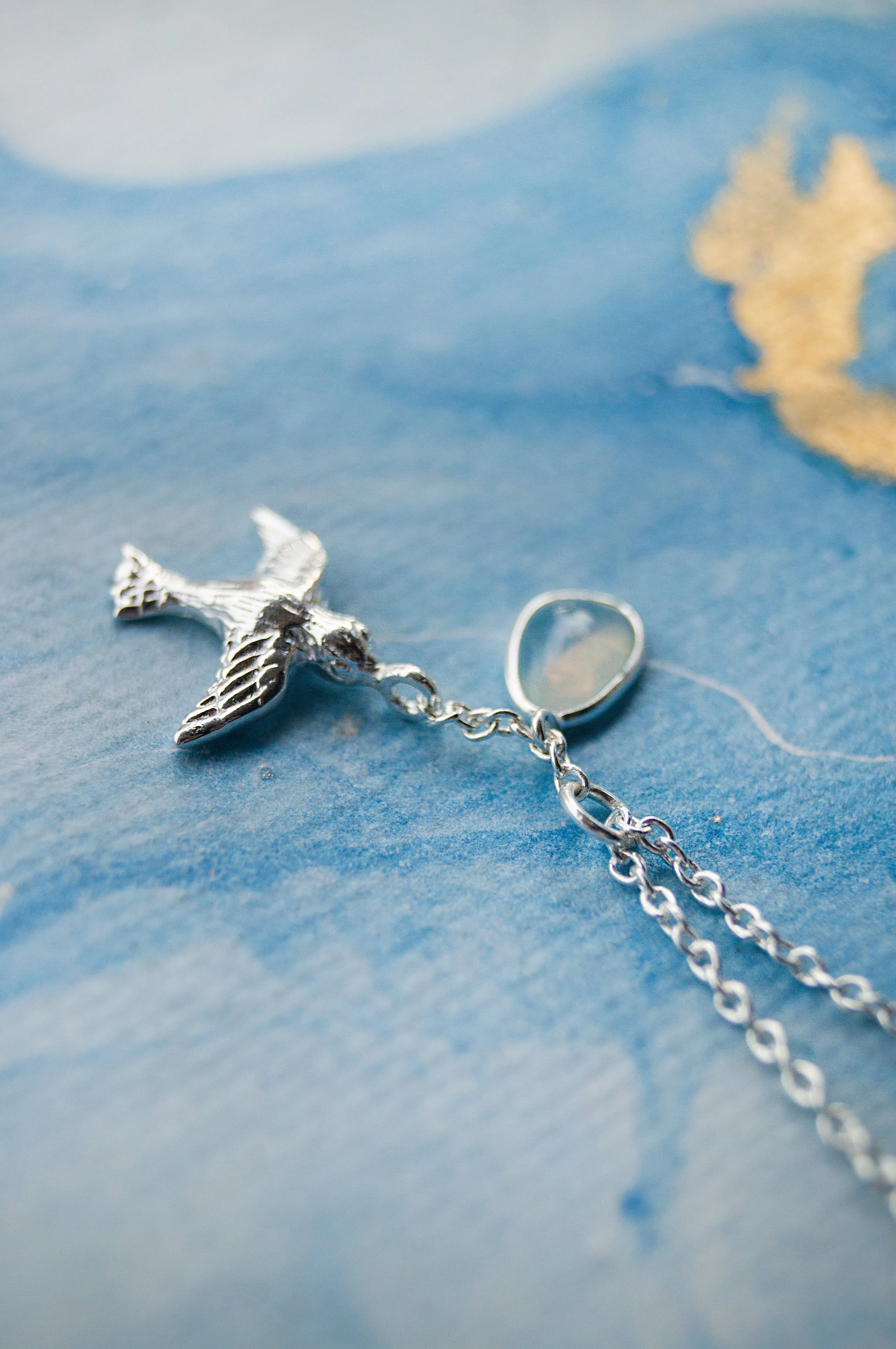 Fly Free Birdie Sterling Silver Statement Pendant Necklace