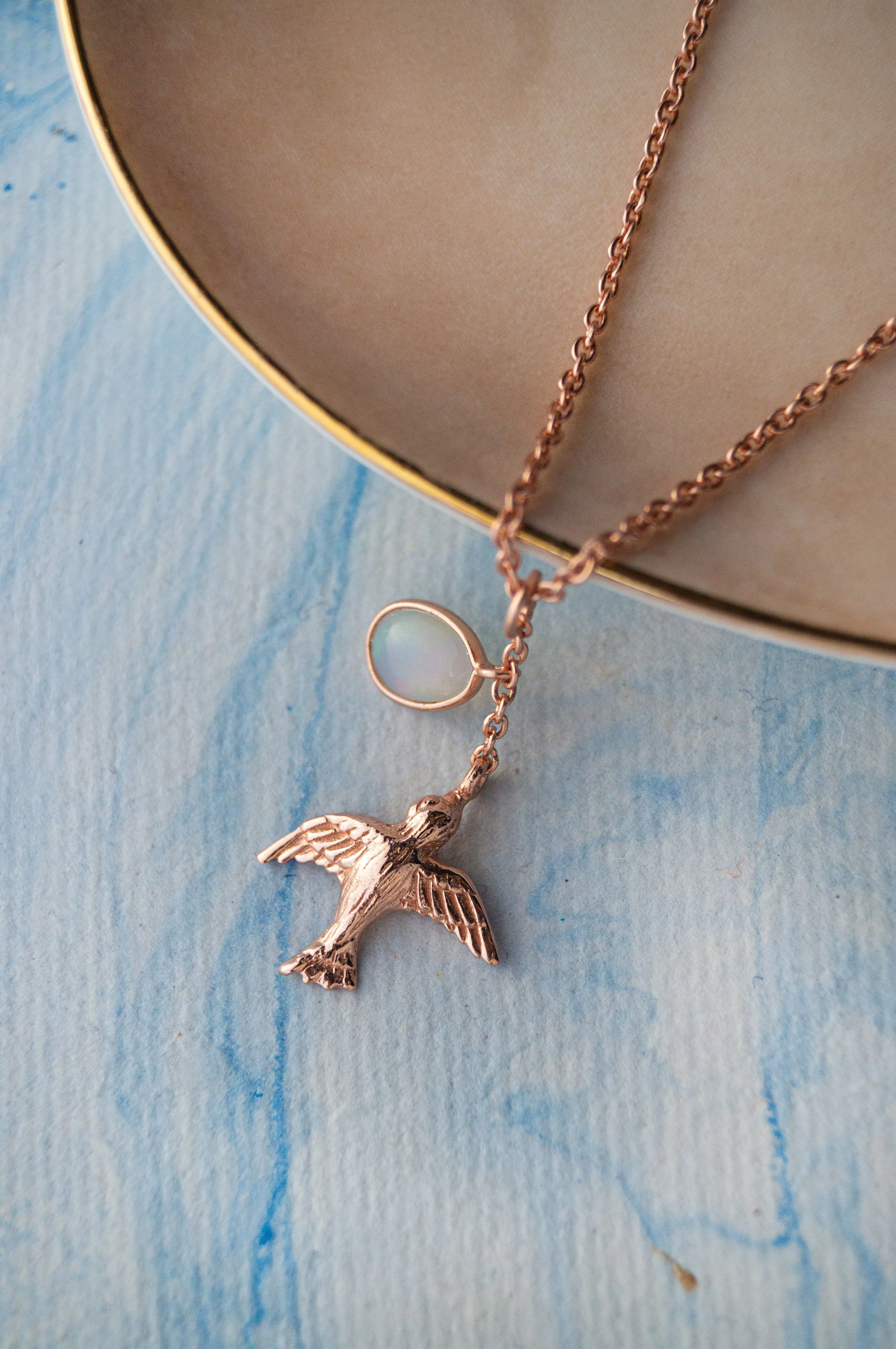 Fly Free Birdie Sterling Silver Statement Pendant Necklace