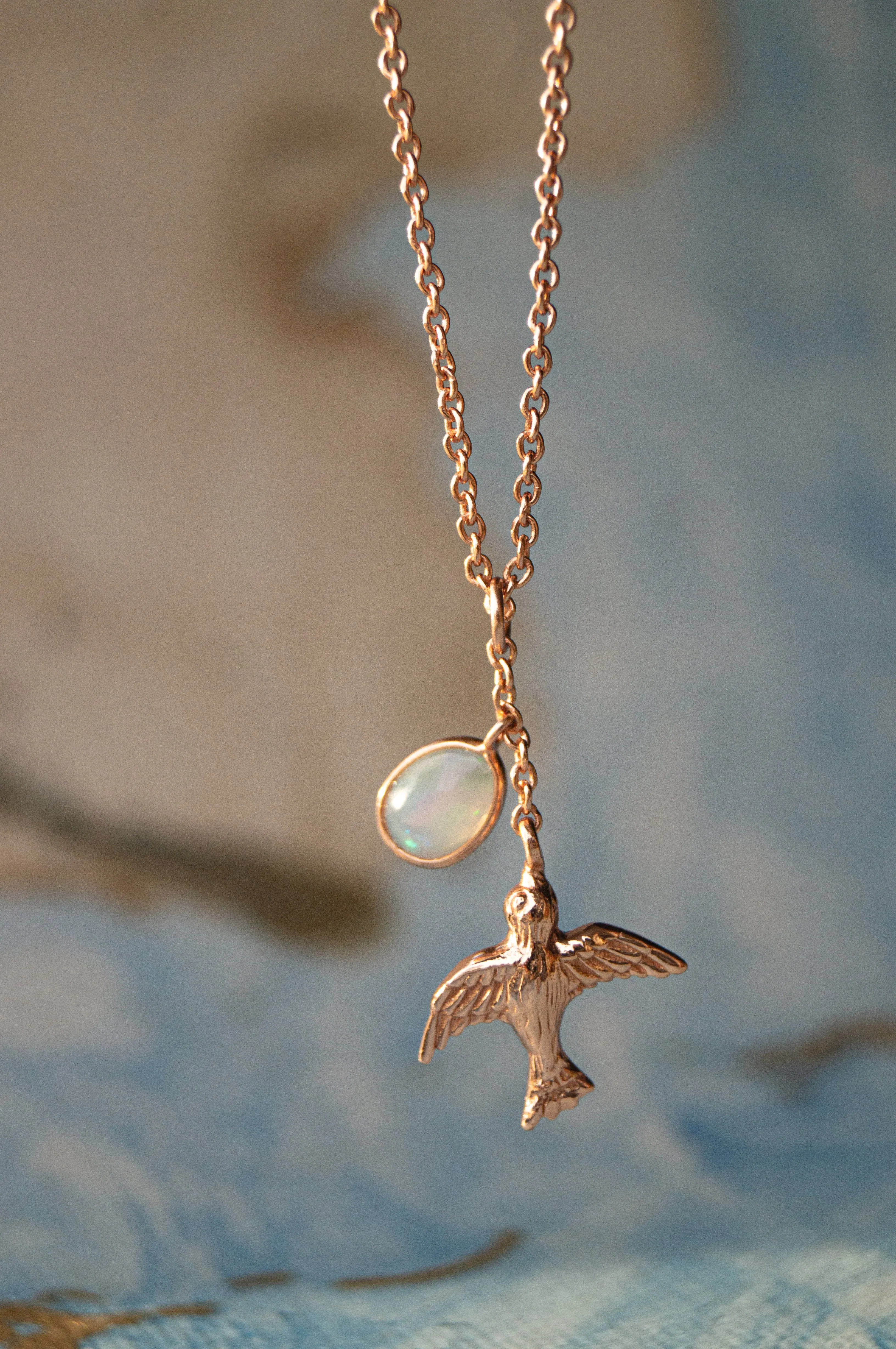 Fly Free Birdie Sterling Silver Statement Pendant Necklace