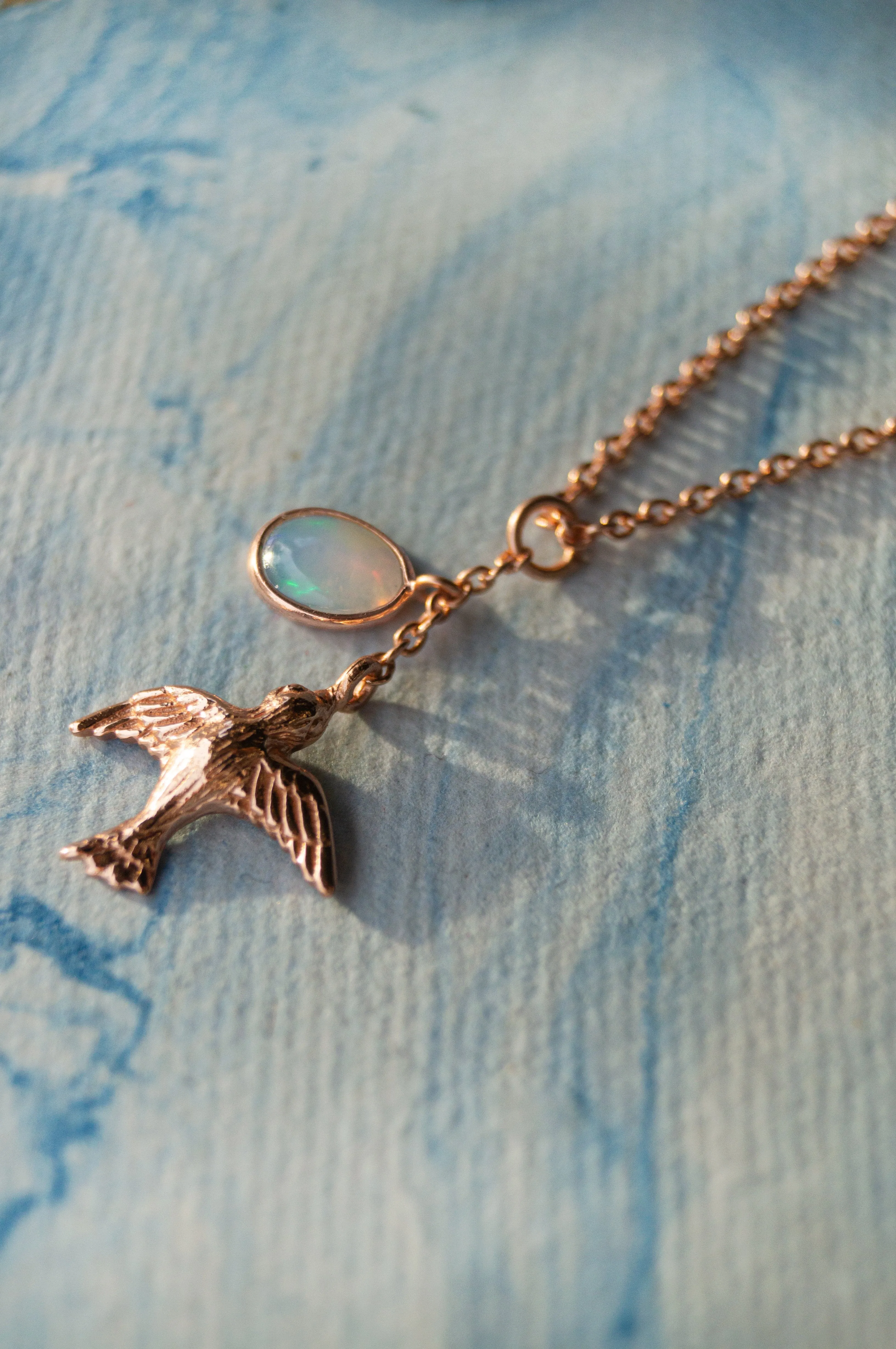 Fly Free Birdie Sterling Silver Statement Pendant Necklace