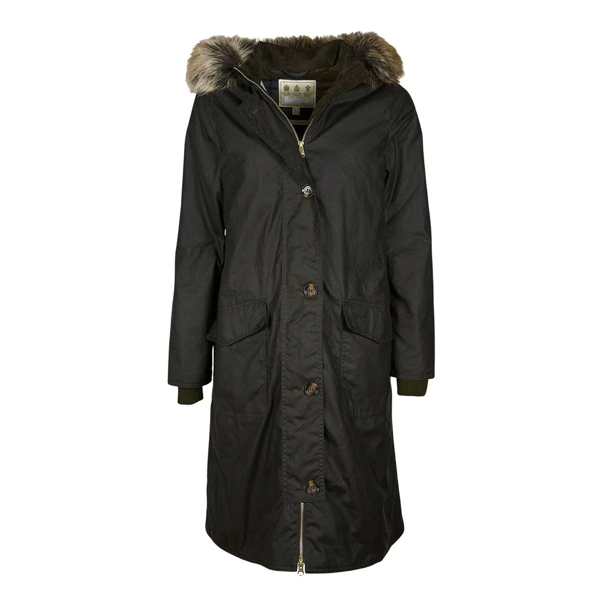 Giubbino Barbour Claudia Wax Verde Oliva