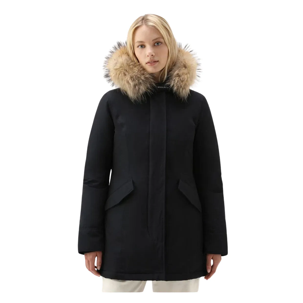 Giubbino Donna Woolrich Arctic Parka Ramar Pelliccia Removibile Blu