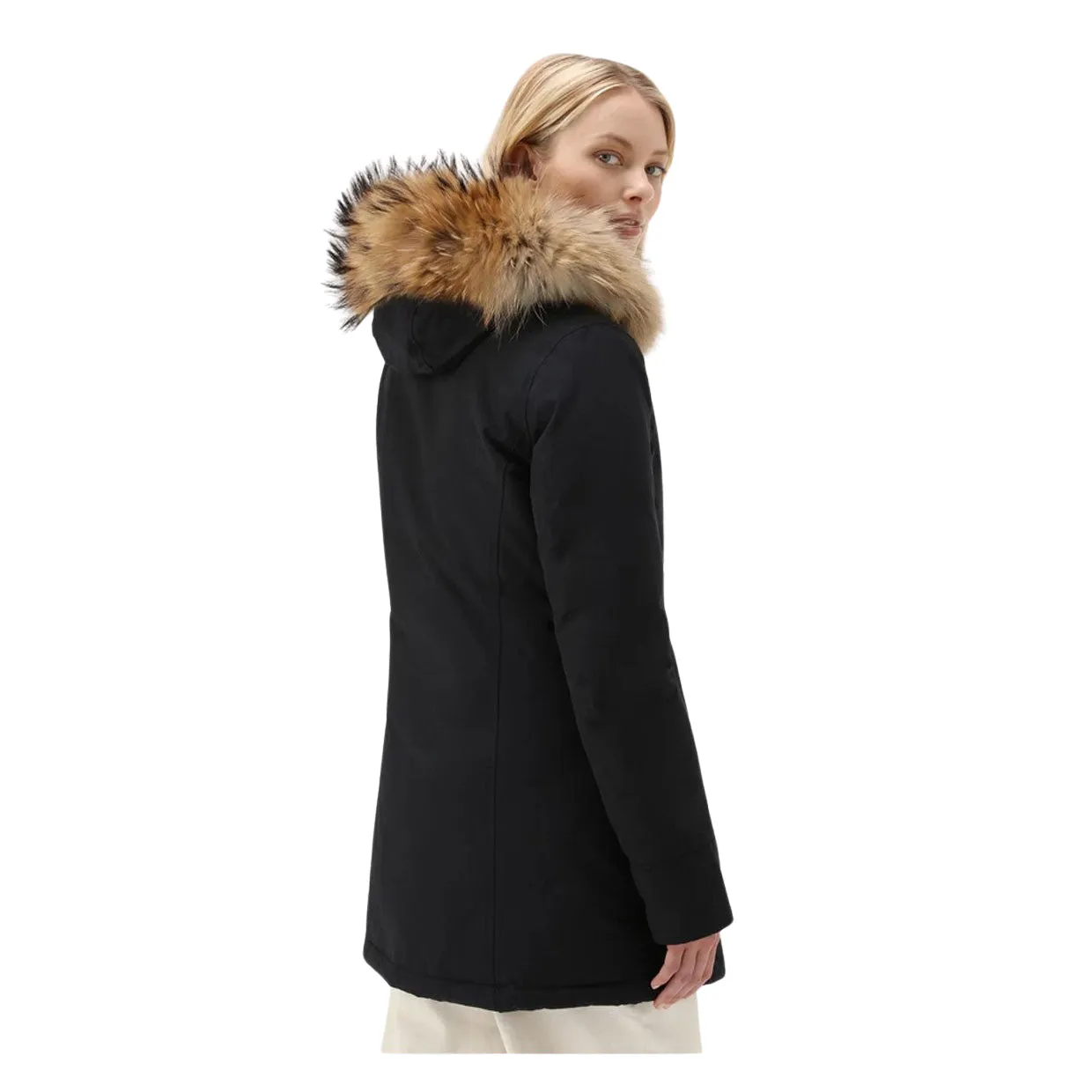 Giubbino Donna Woolrich Arctic Parka Ramar Pelliccia Removibile Blu