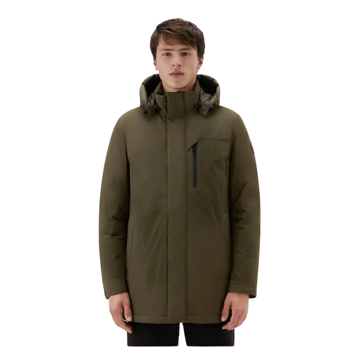 Giubbino Uomo Woolrich Mountain Stretch Parka Verde