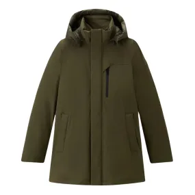 Giubbino Uomo Woolrich Mountain Stretch Parka Verde