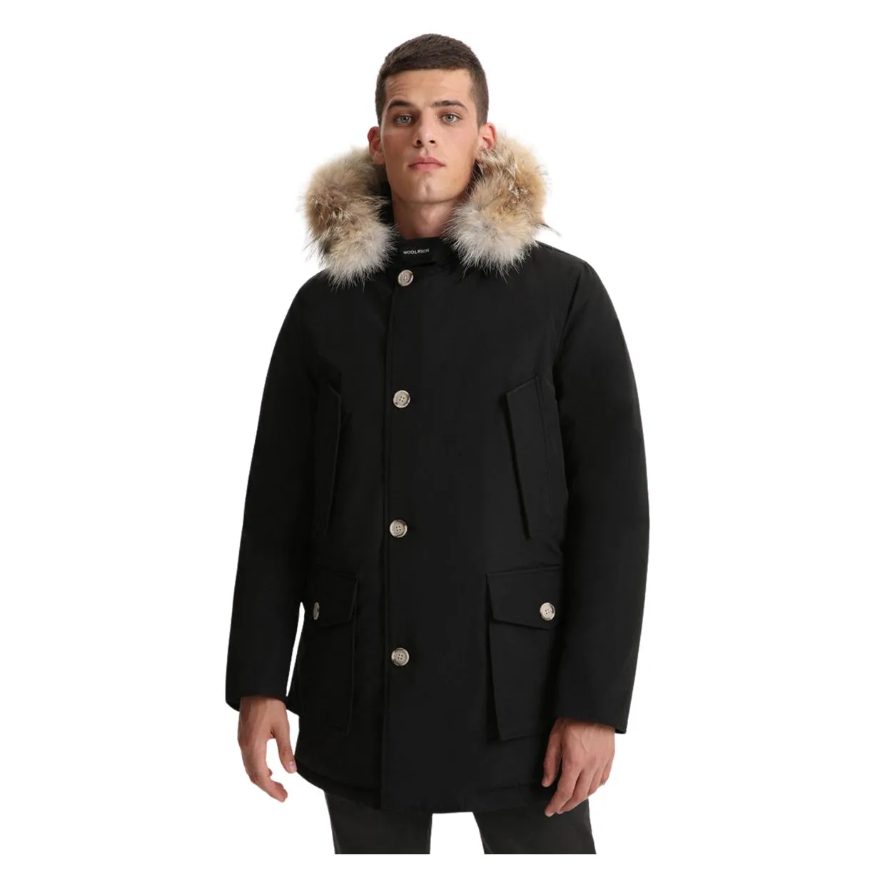 Giubbino Woolrich Arctic Detachable Fur Parka Nero