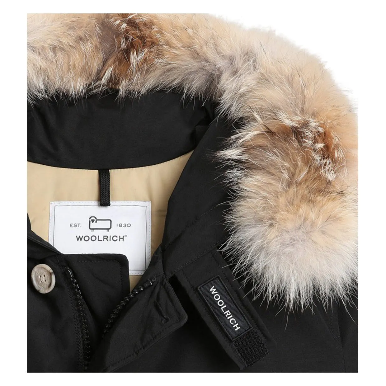 Giubbino Woolrich Arctic Detachable Fur Parka Nero