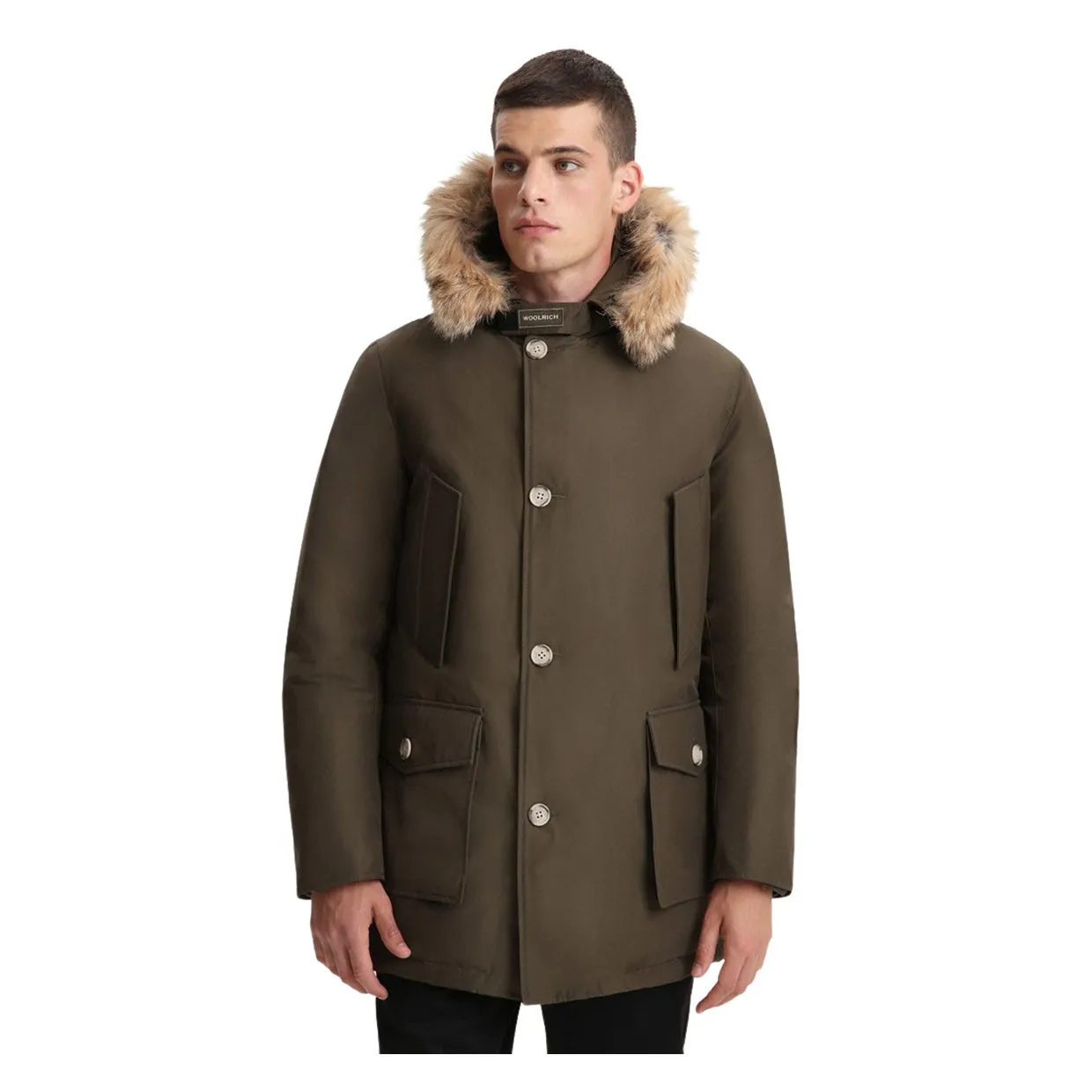 Giubbino Woolrich Arctic Detachable Fur Parka Verde Militare