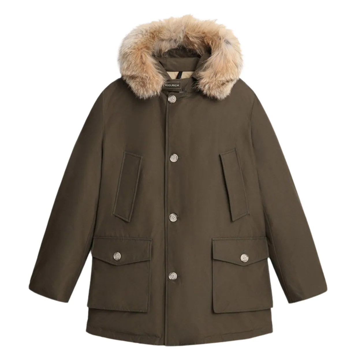 Giubbino Woolrich Arctic Detachable Fur Parka Verde Militare