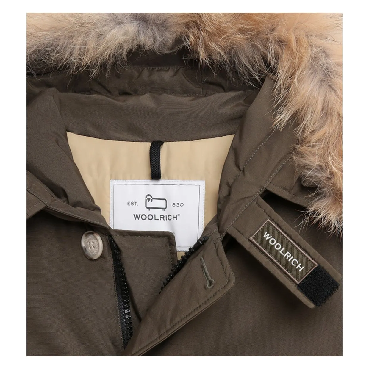 Giubbino Woolrich Arctic Detachable Fur Parka Verde Militare