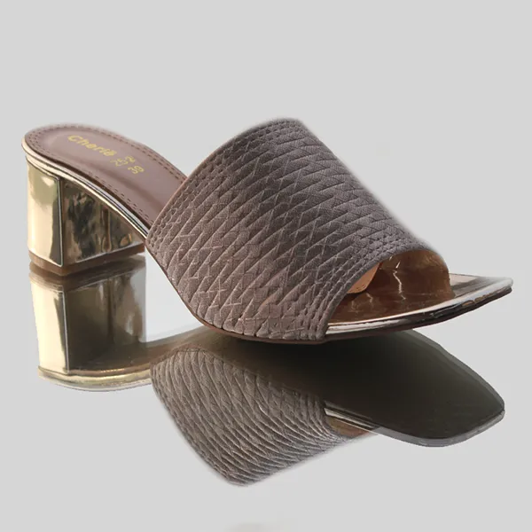 Golden Heel Slippers for women