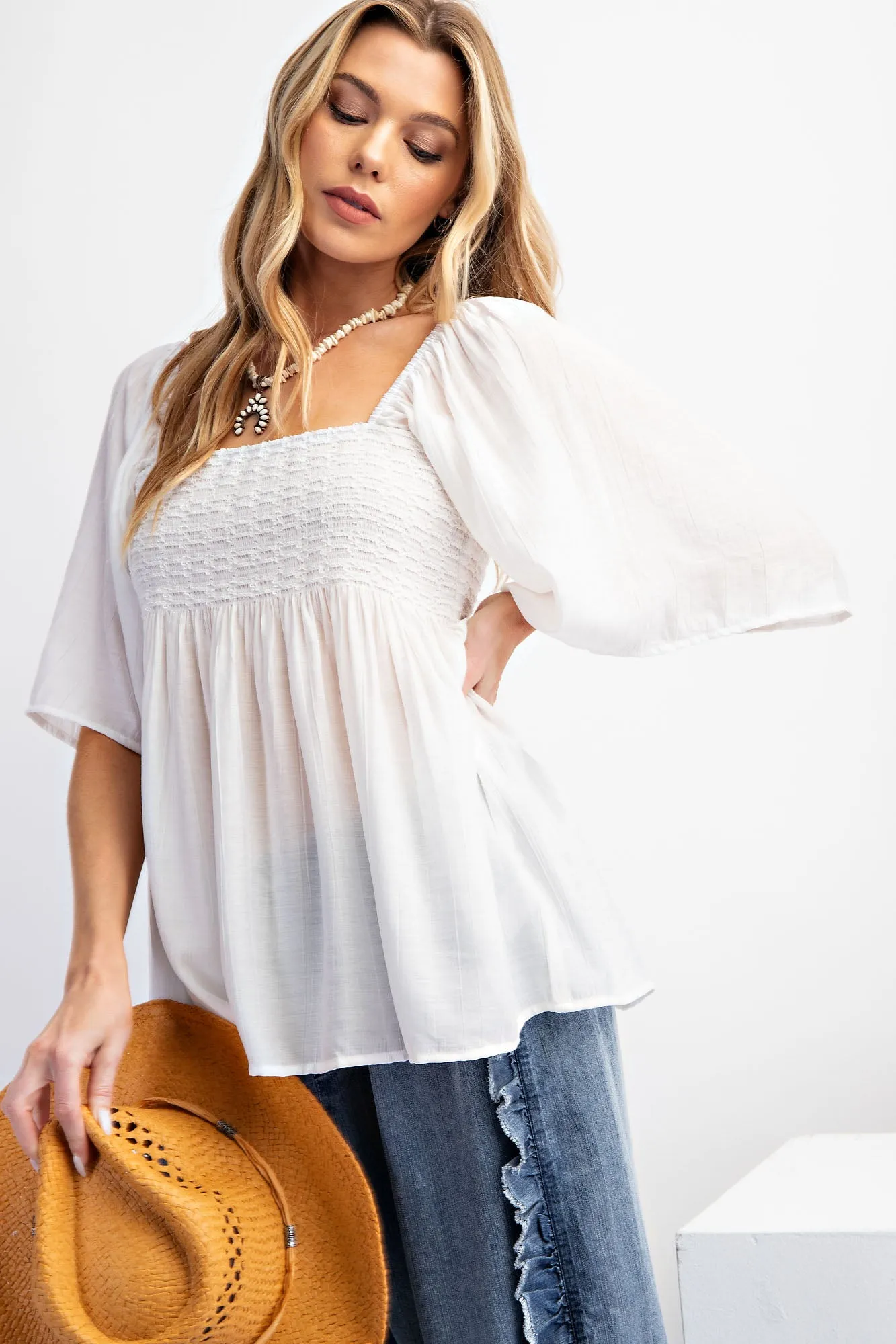 Half Sleeve Poly Crepe Top