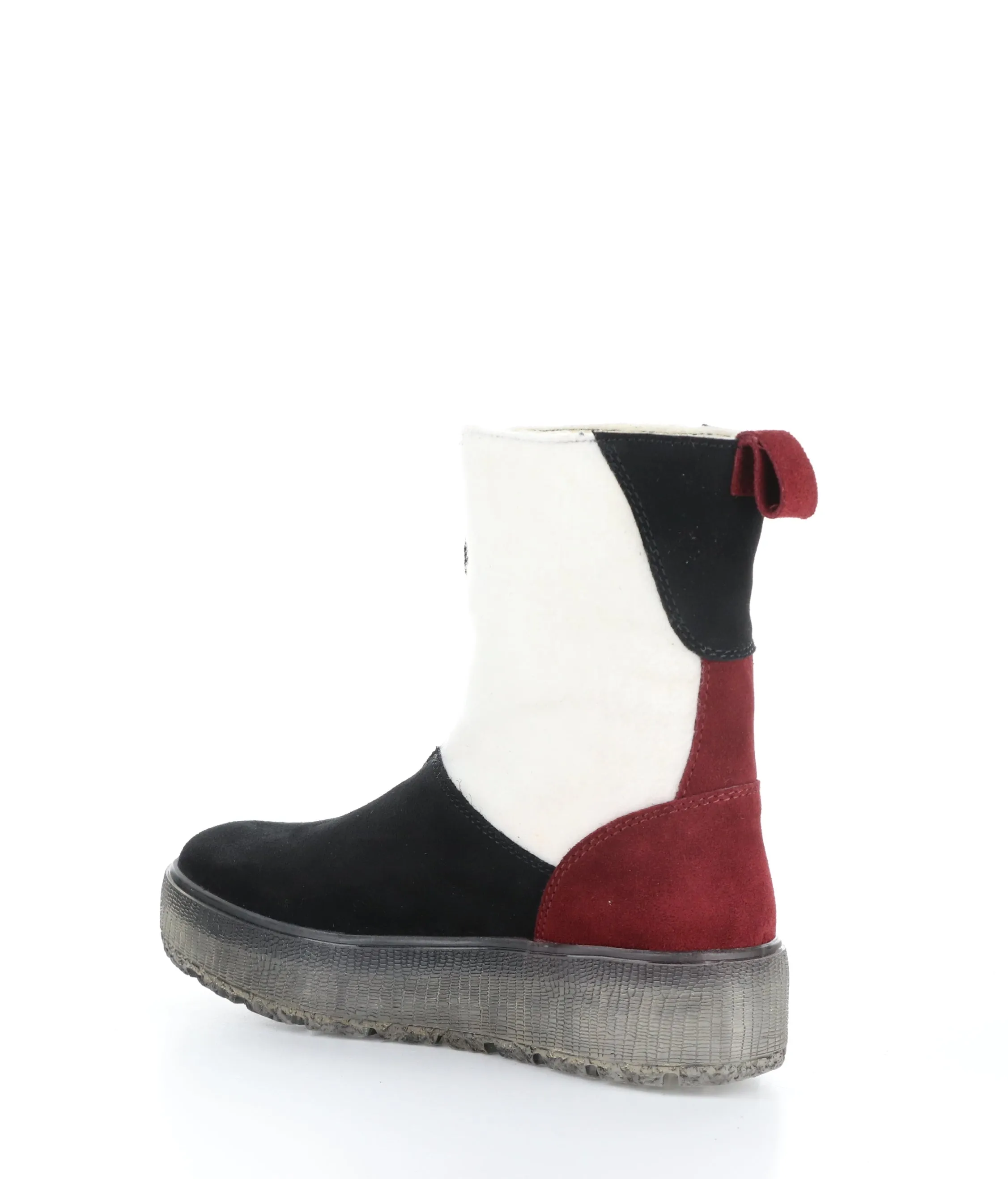 IGNITE BLACK/MARBLE/SANGRIA Round Toe Boots