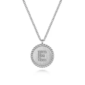 Initial E Medallion Necklace