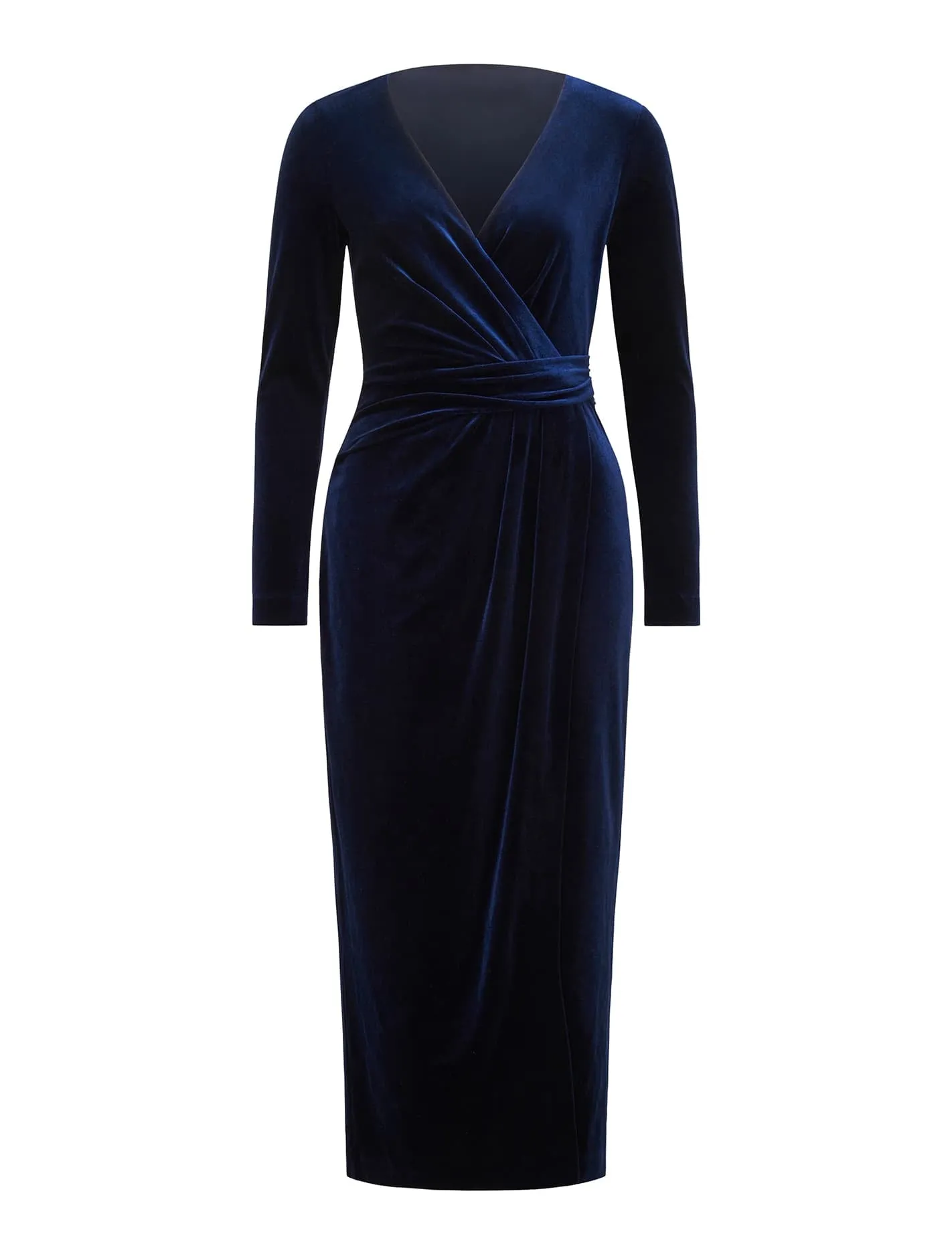 Julianne Wrap Velvet Midi Dress