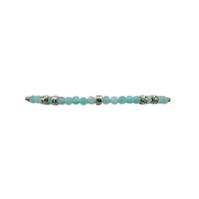 Karen Lazar  - 2mm Yellow Gold Filled Bracelet with Amazonite