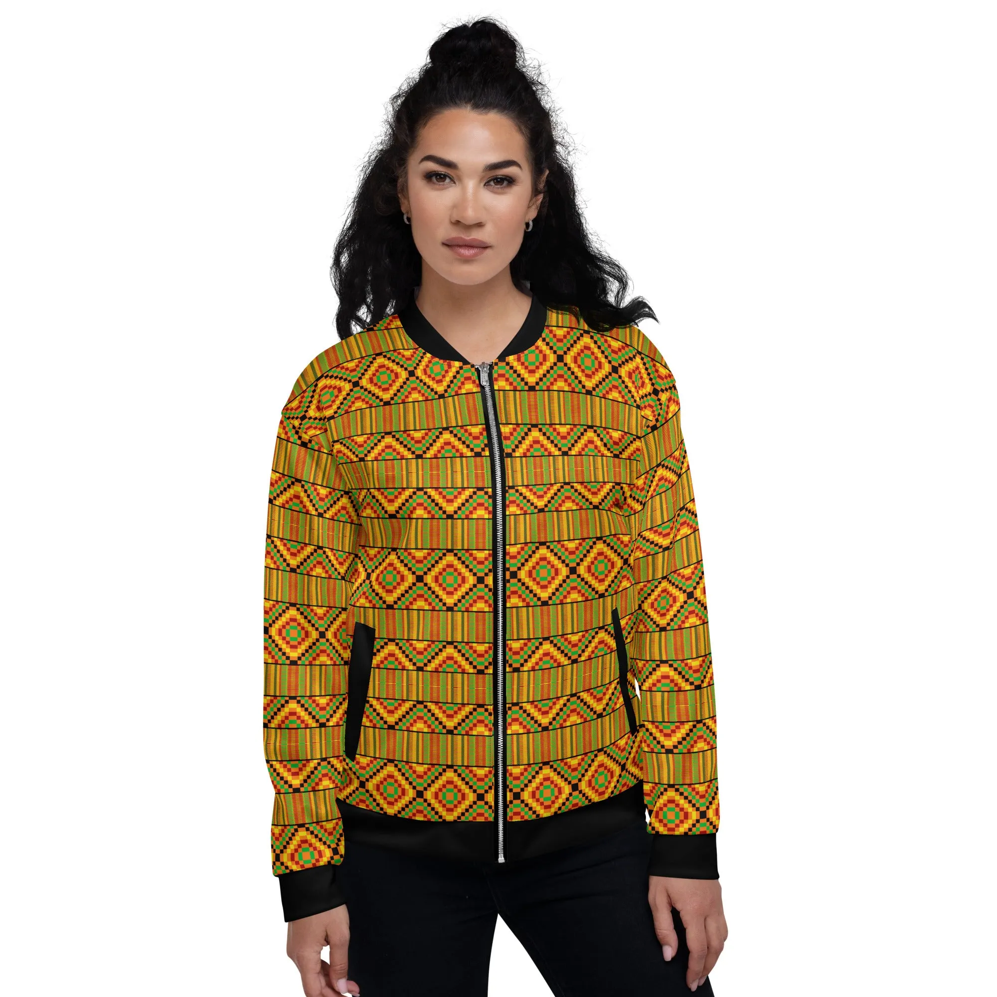 Kente Unisex Bomber Jacket