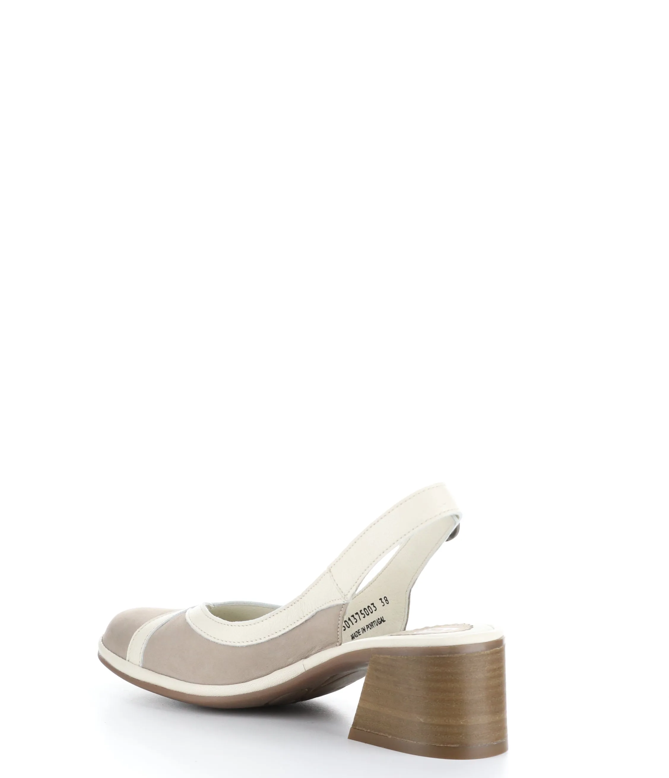 LEVO375FLY 003 CONCRETE/OFFWHT Round Toe Sandals