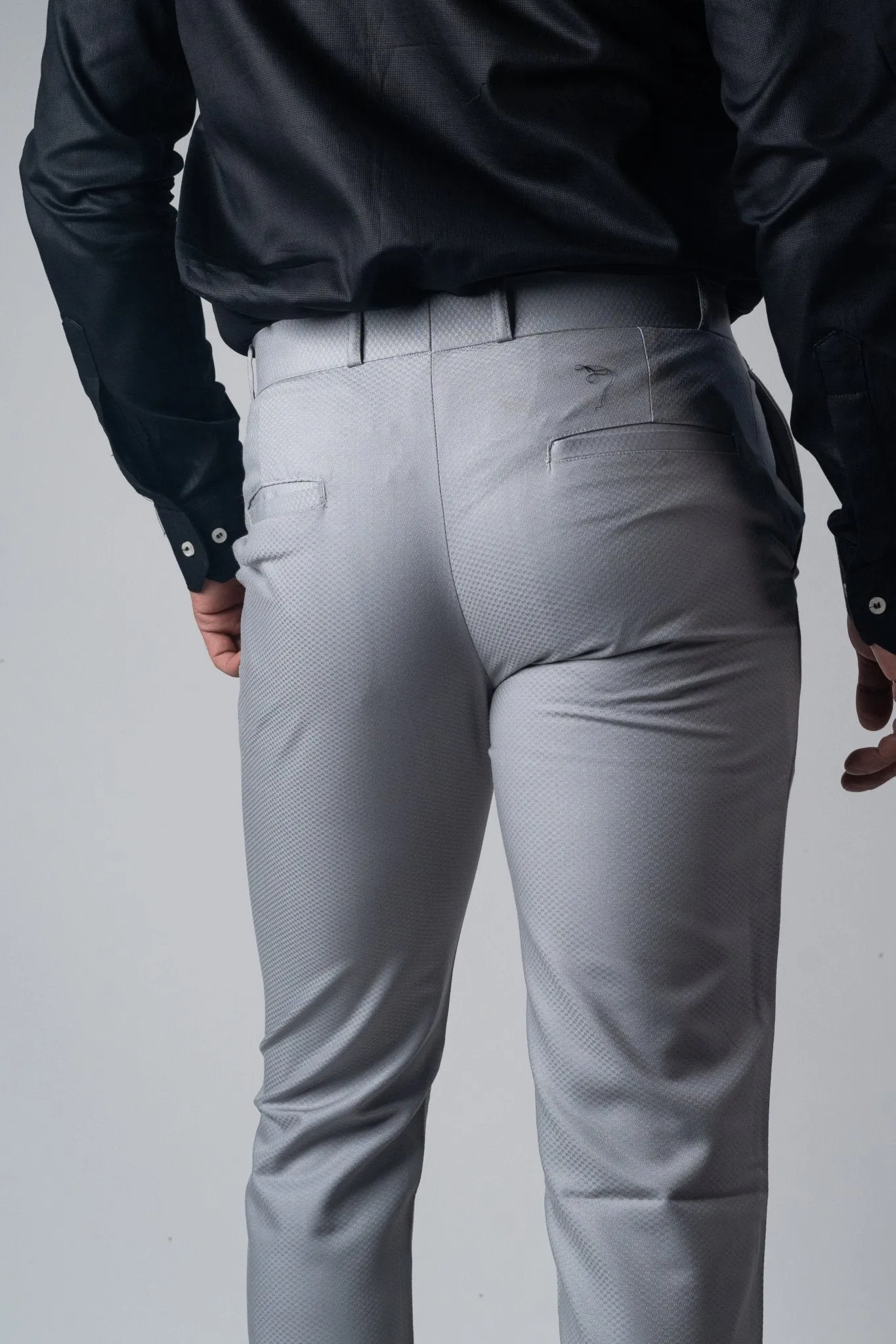 Light Grey Color Formal Cotton Pant for Men