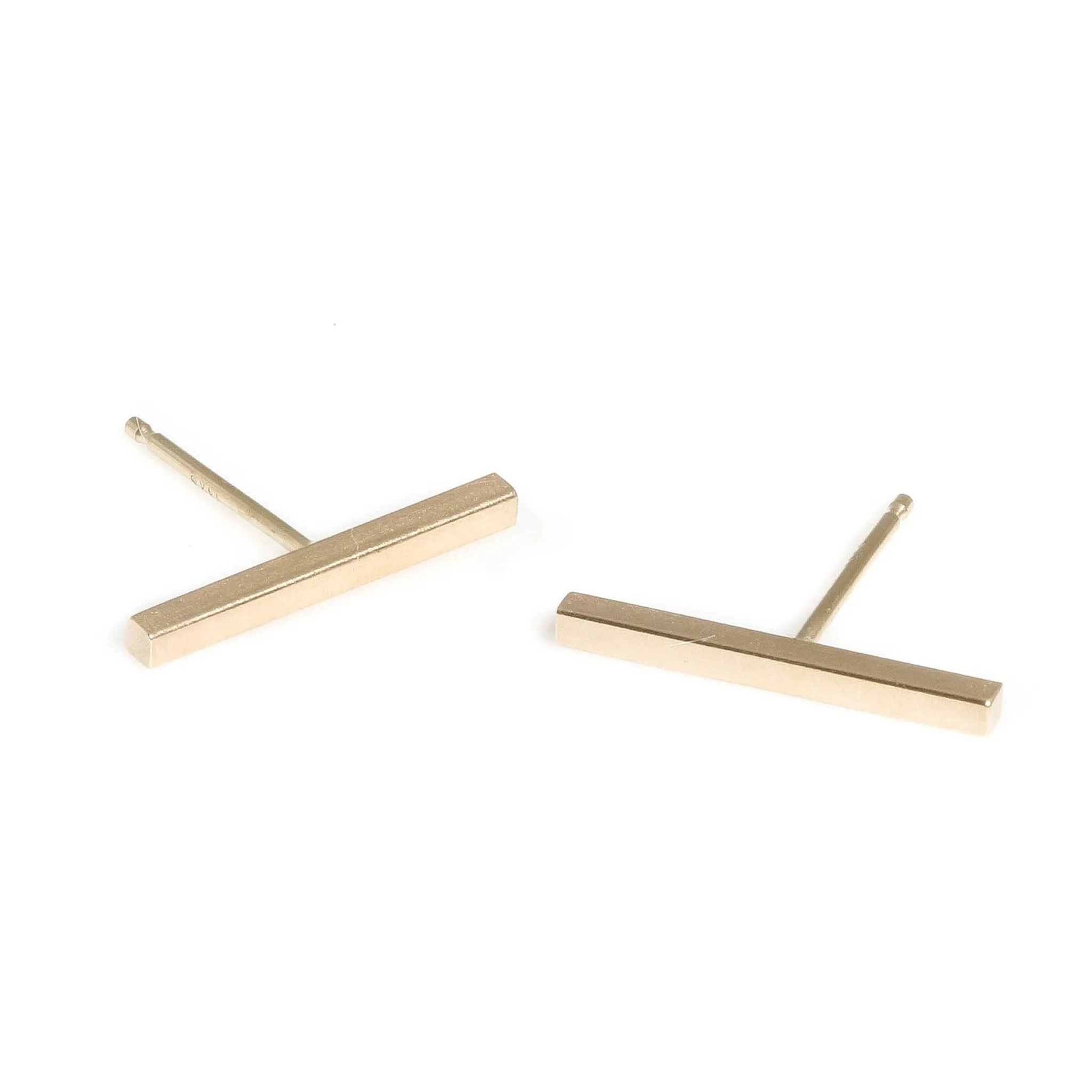 Limited Edition 14K Yellow Gold Long Bar Earrings