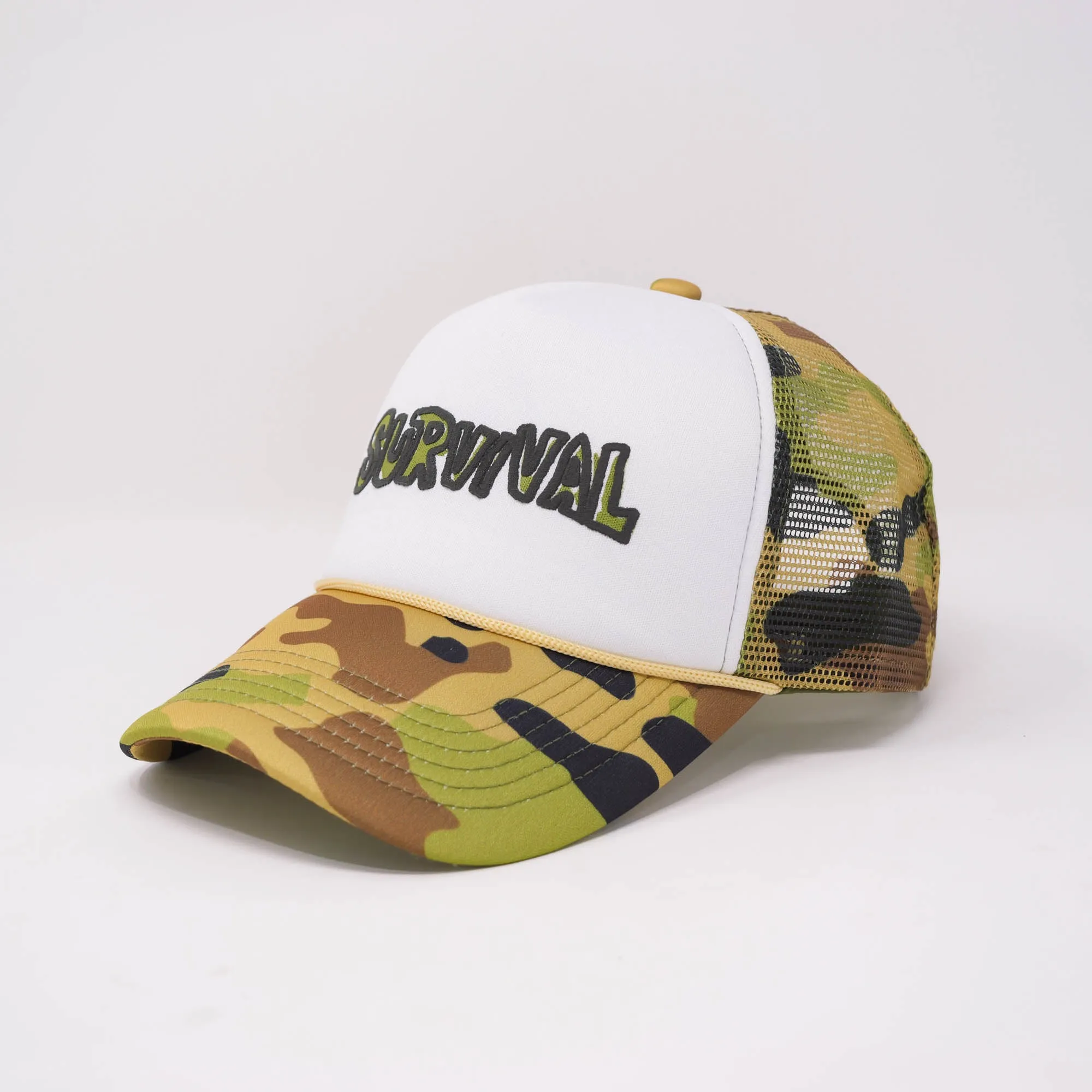 LUCKY ROLL TRUCKER HAT CAMO GREEN