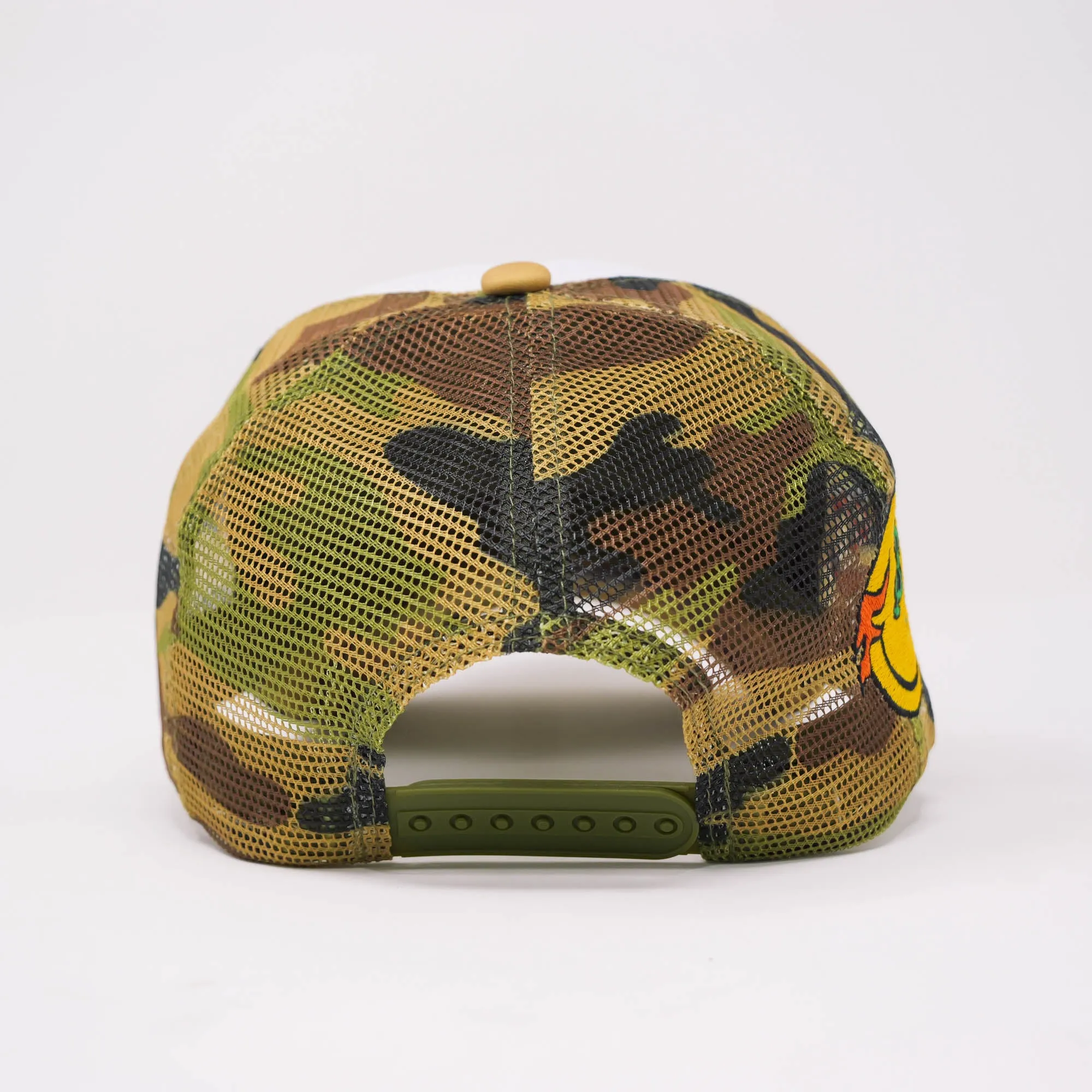 LUCKY ROLL TRUCKER HAT CAMO GREEN