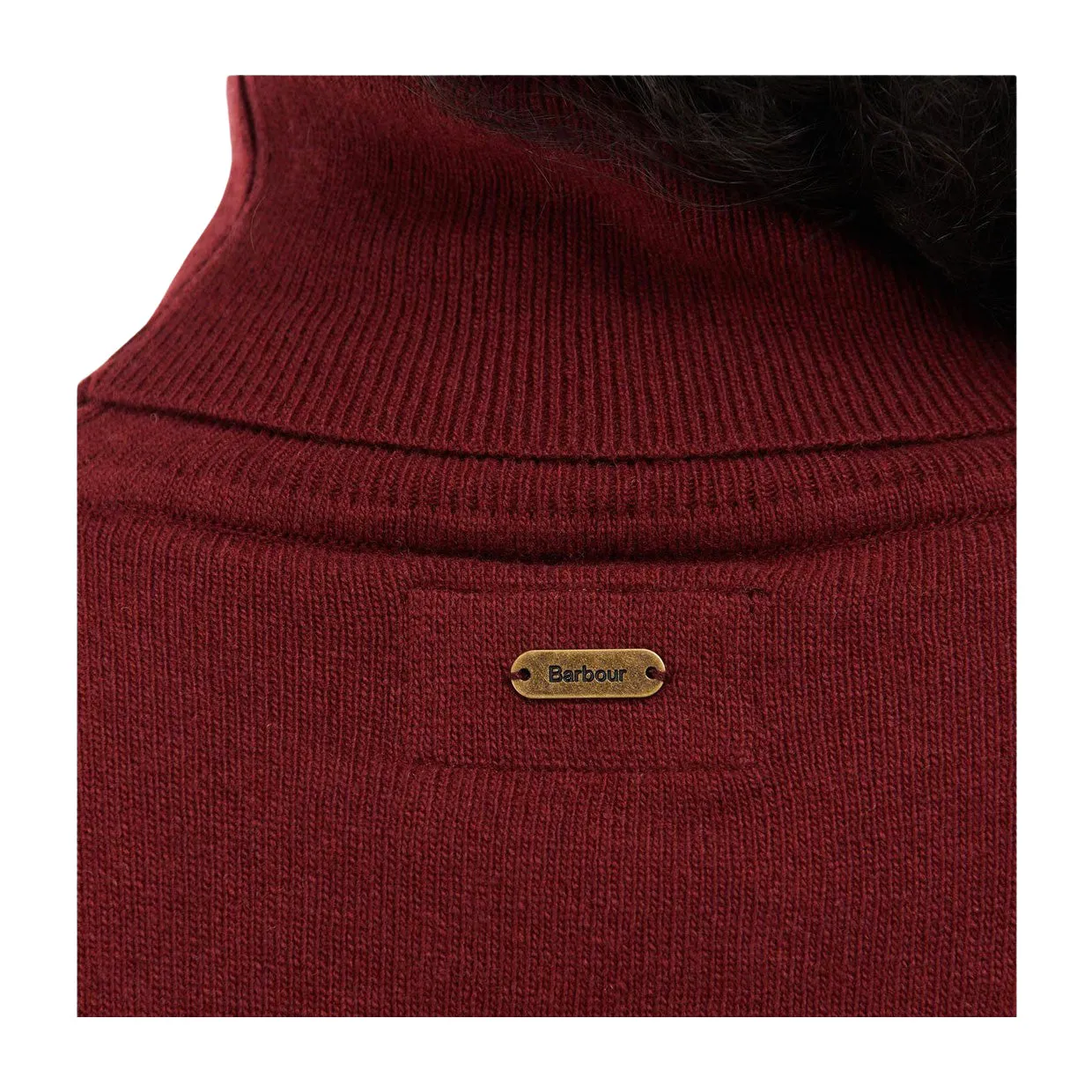 Maglione Donna Barbour Pendle Roll Bordeaux