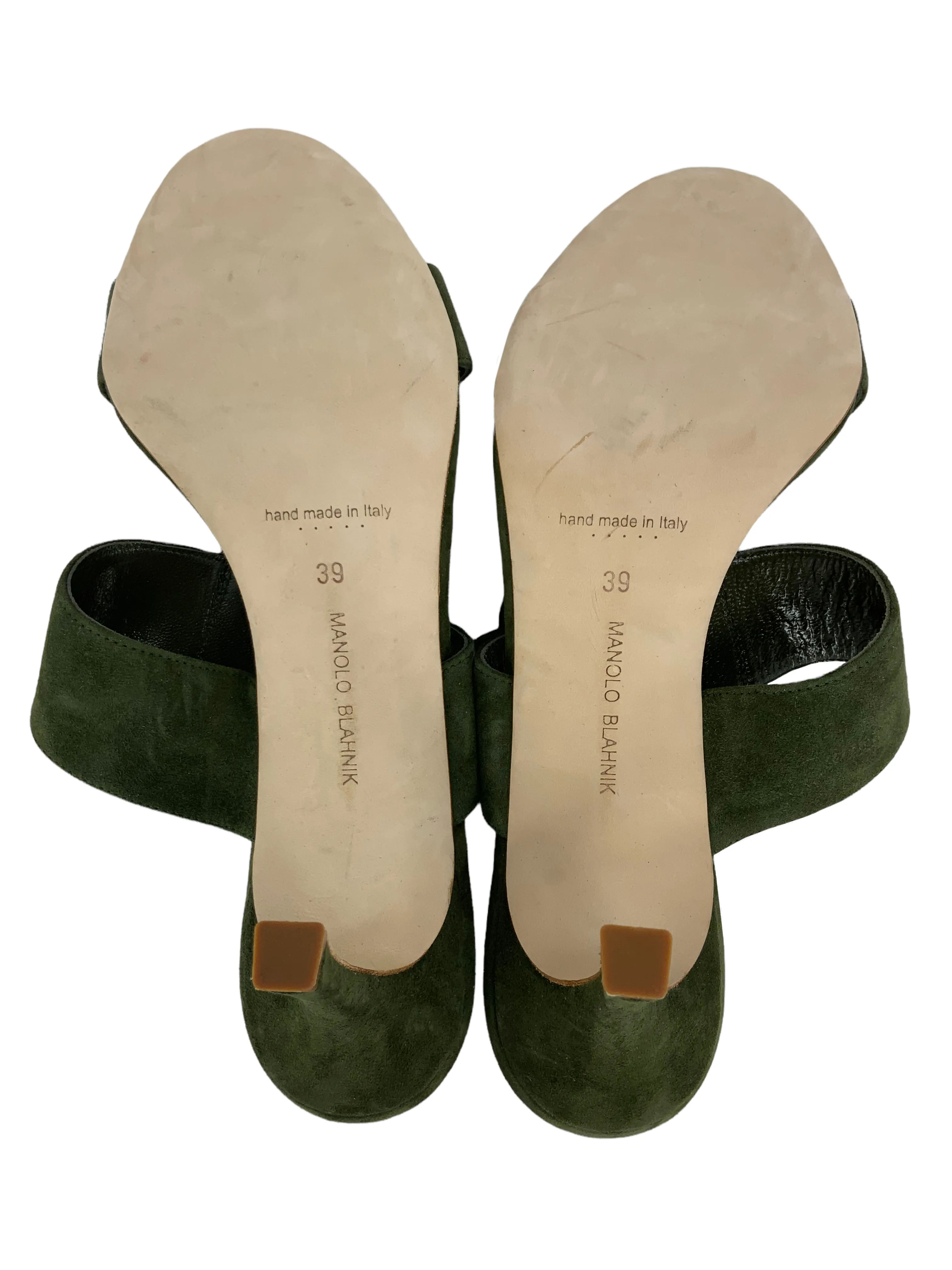 Manolo Blahnik Gable 70 Buckled Suede Mules Size 9