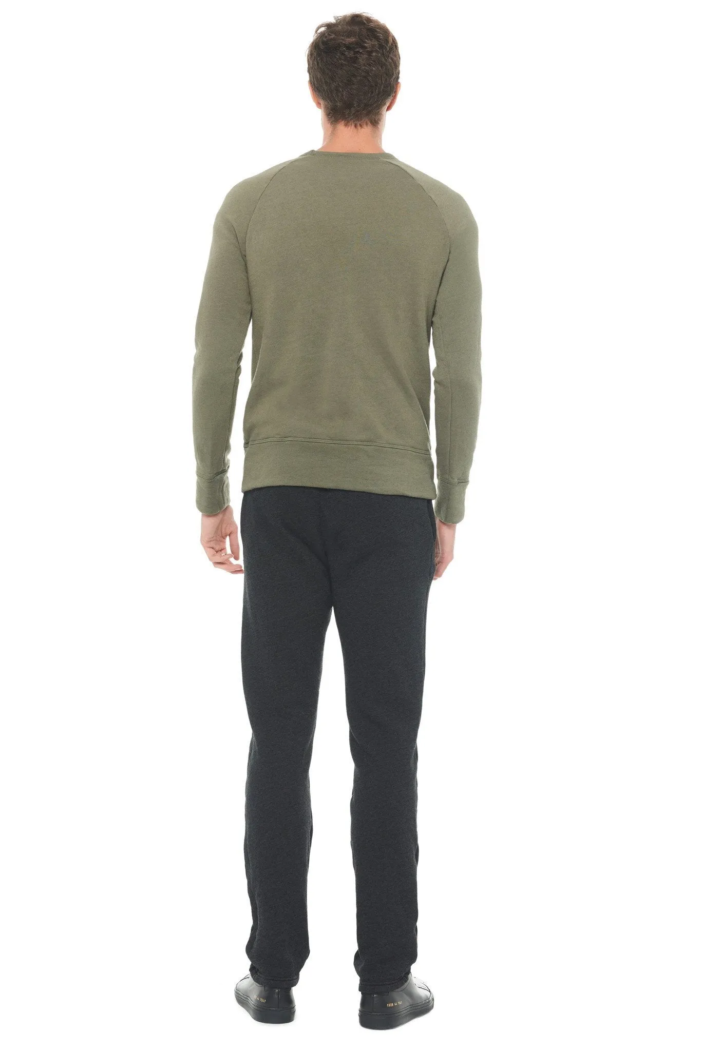 Men's French Terry Relaxed Fit Crew Neck Sweatshirt