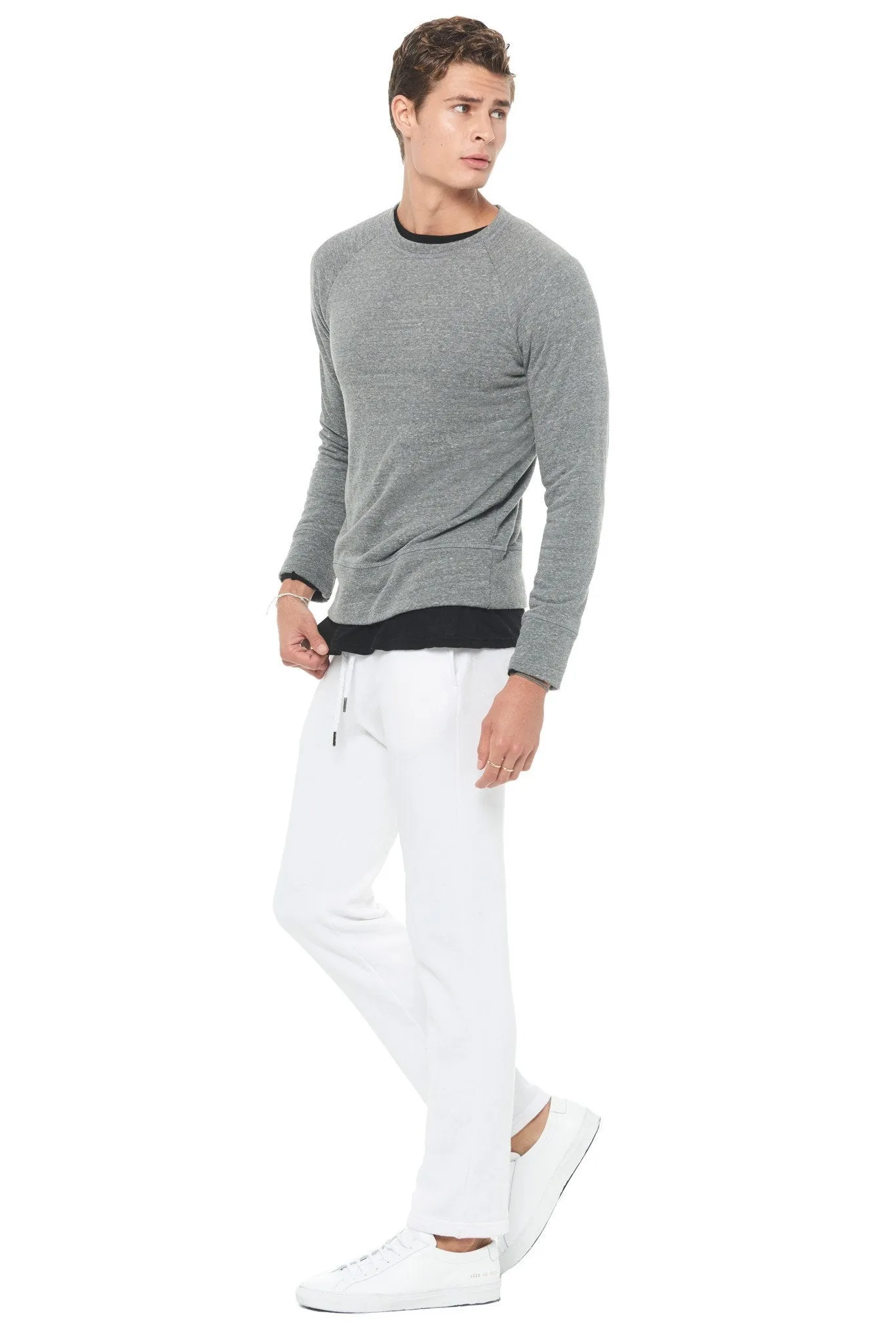 Men's French Terry Relaxed Fit Crew Neck Sweatshirt