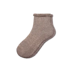 Men's Merino Wool Blend Roll-Top Gripper House Socks