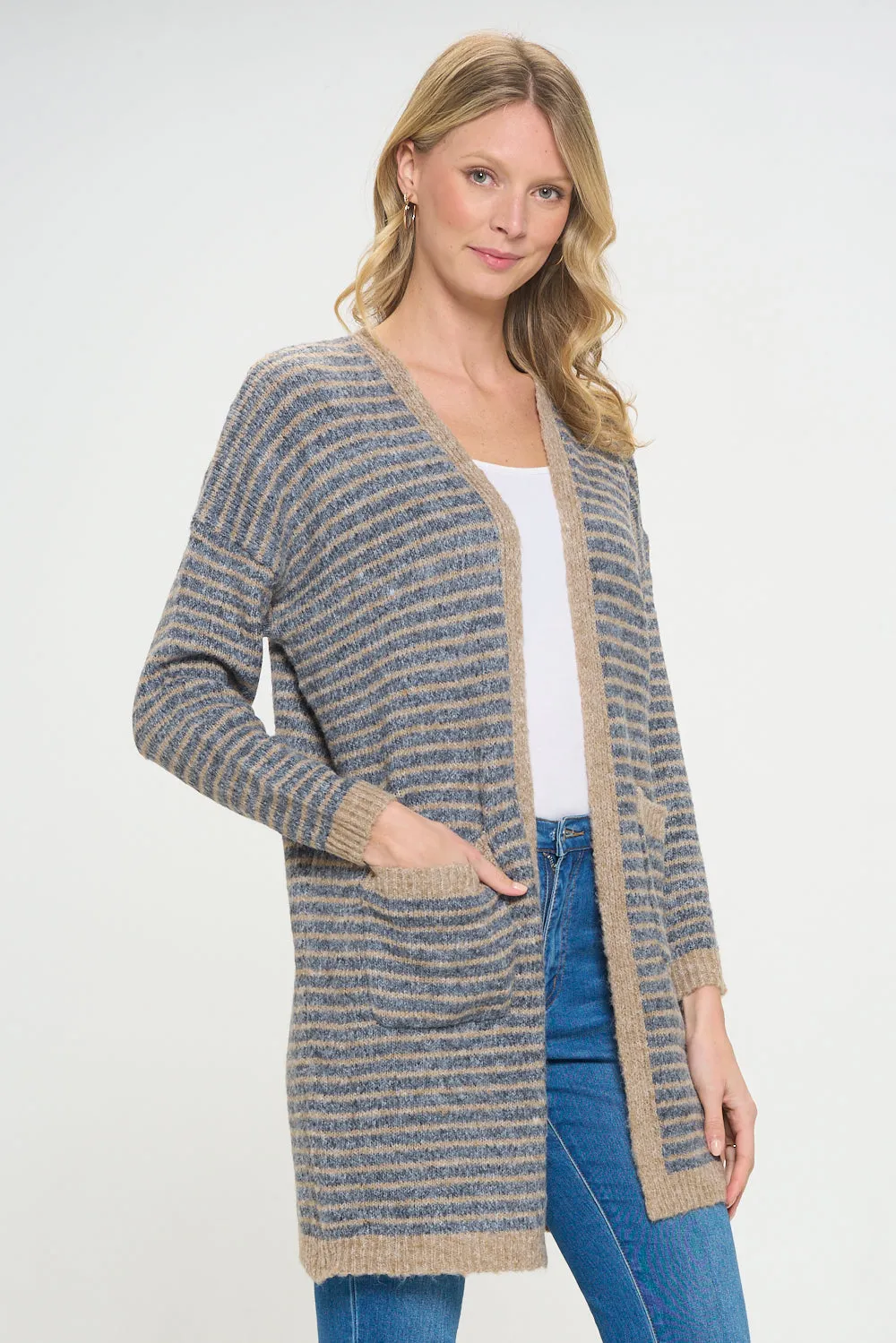 Mocha Stripe Cardigan