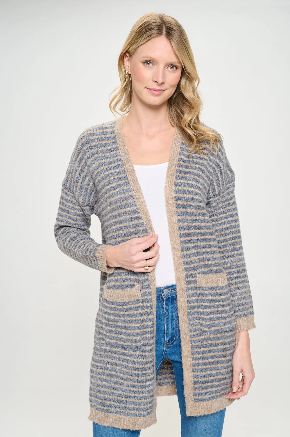 Mocha Stripe Cardigan