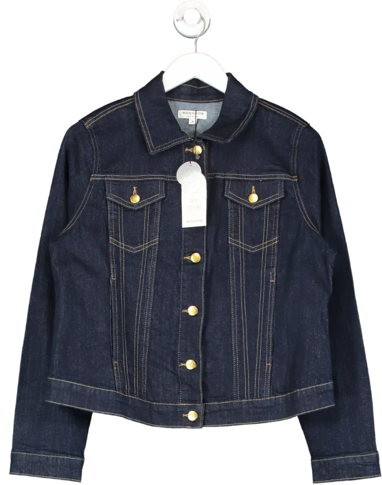 Monsoon Dark Blue Denim Jacket UK 14