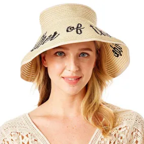 Mother Of The Bride Message Roll Up Foldable Visor Sun Hat