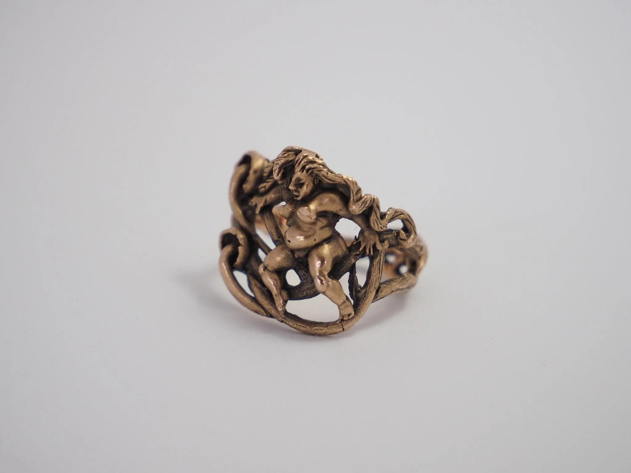 Mushroom nudie ring In 10k gold