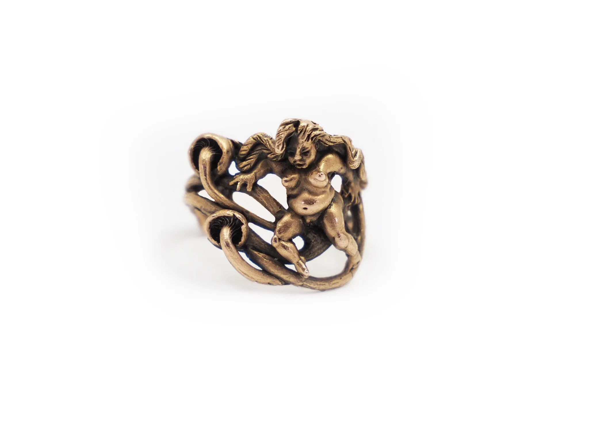 Mushroom nudie ring In 10k gold