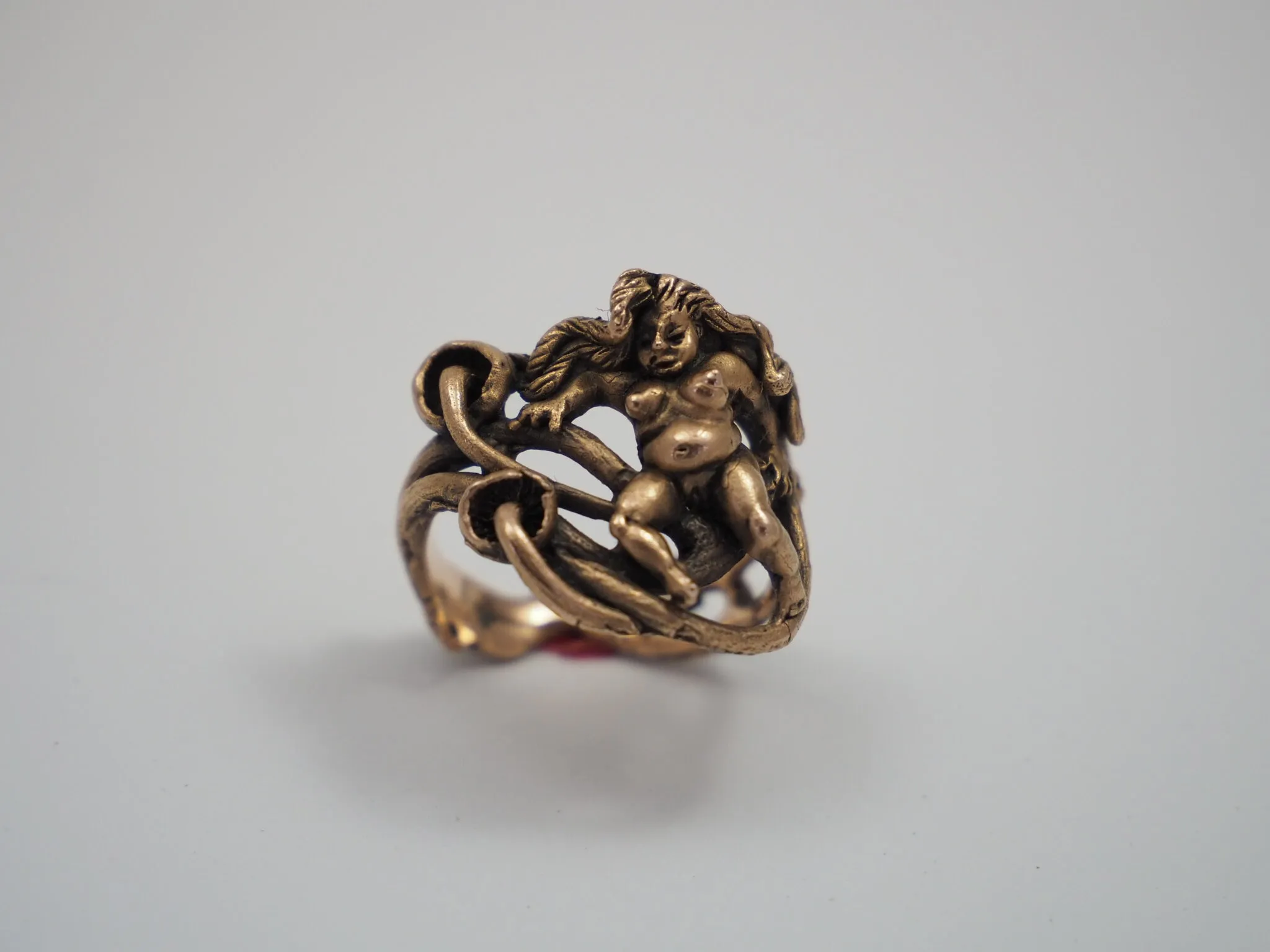 Mushroom nudie ring In 10k gold