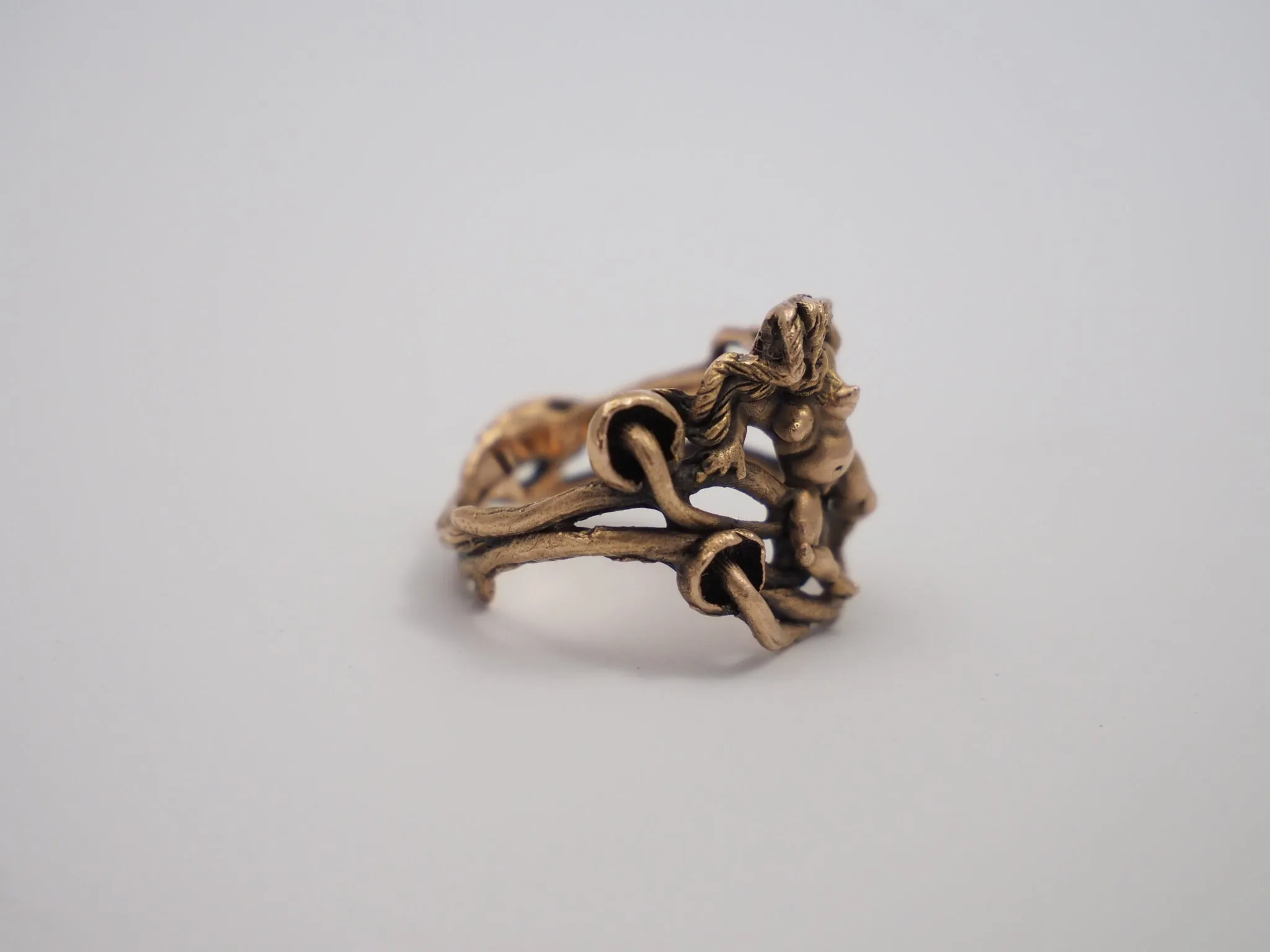 Mushroom nudie ring In 10k gold