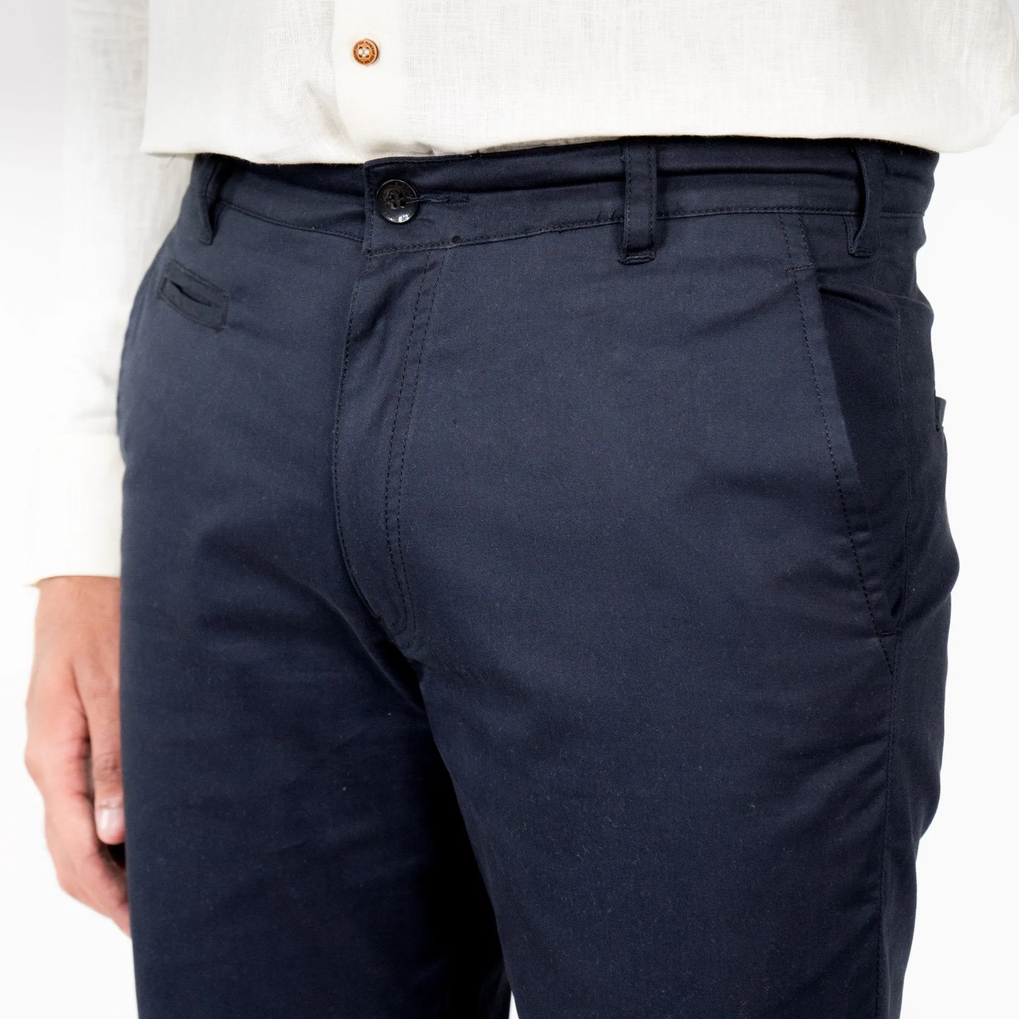 Navy Blue Color Cotton Trouser Pants for Men