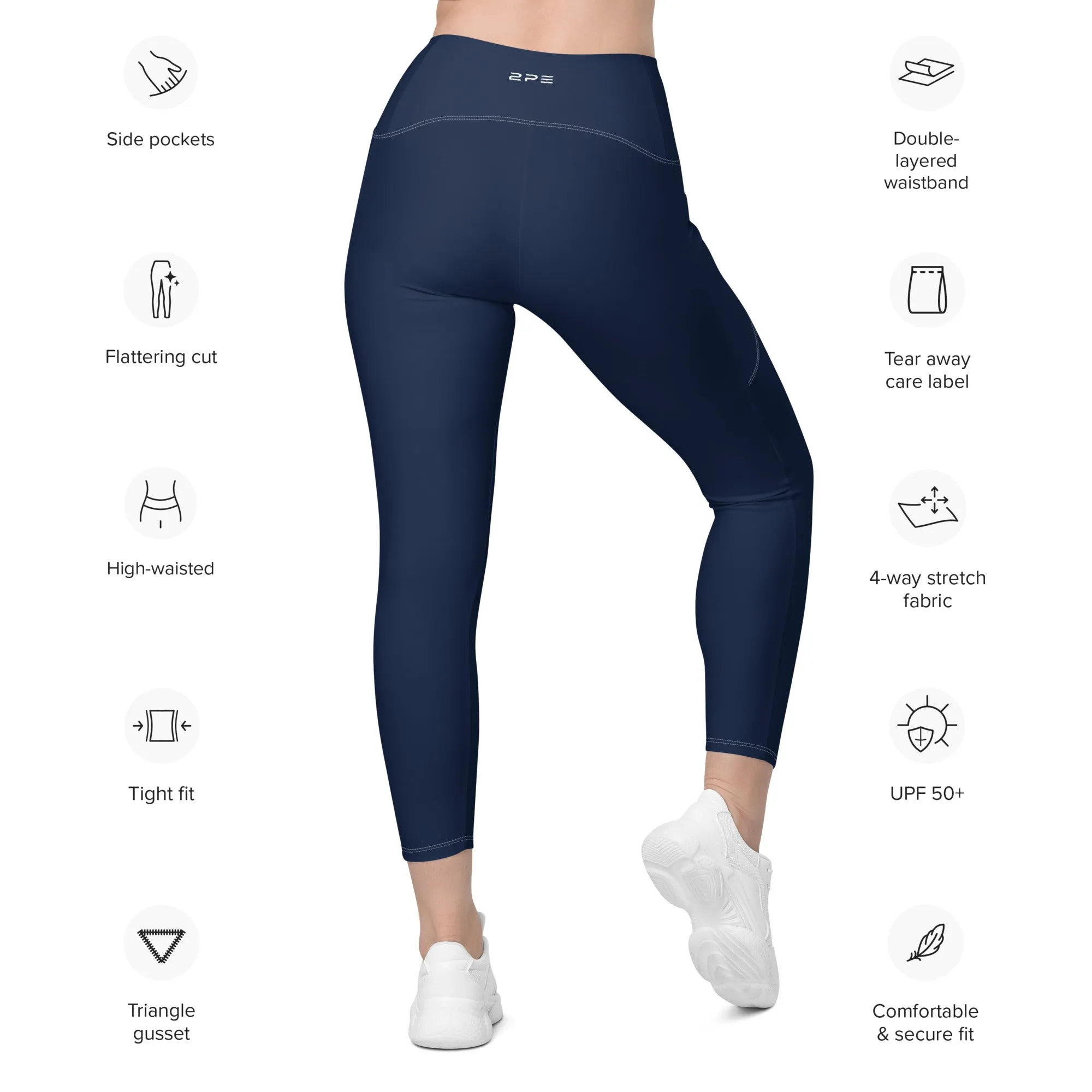 Navy Leggings with pockets