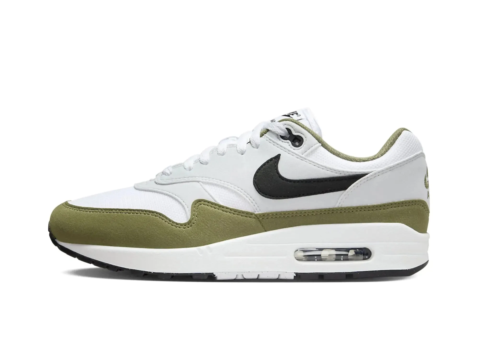 Nike Air Max 1 "White Black Medium Olive"