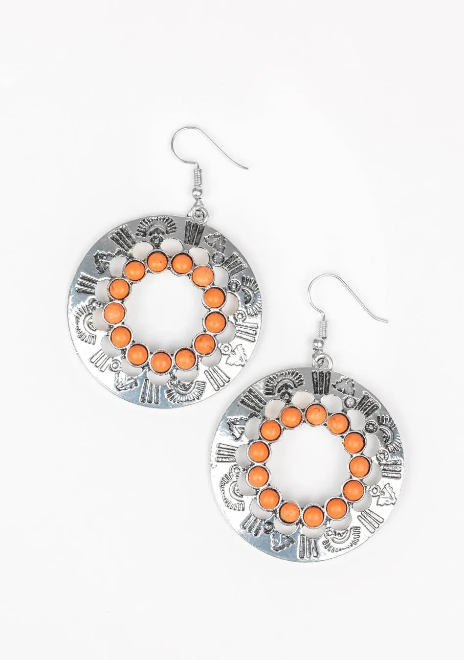 Organically Omega Orange Earrings