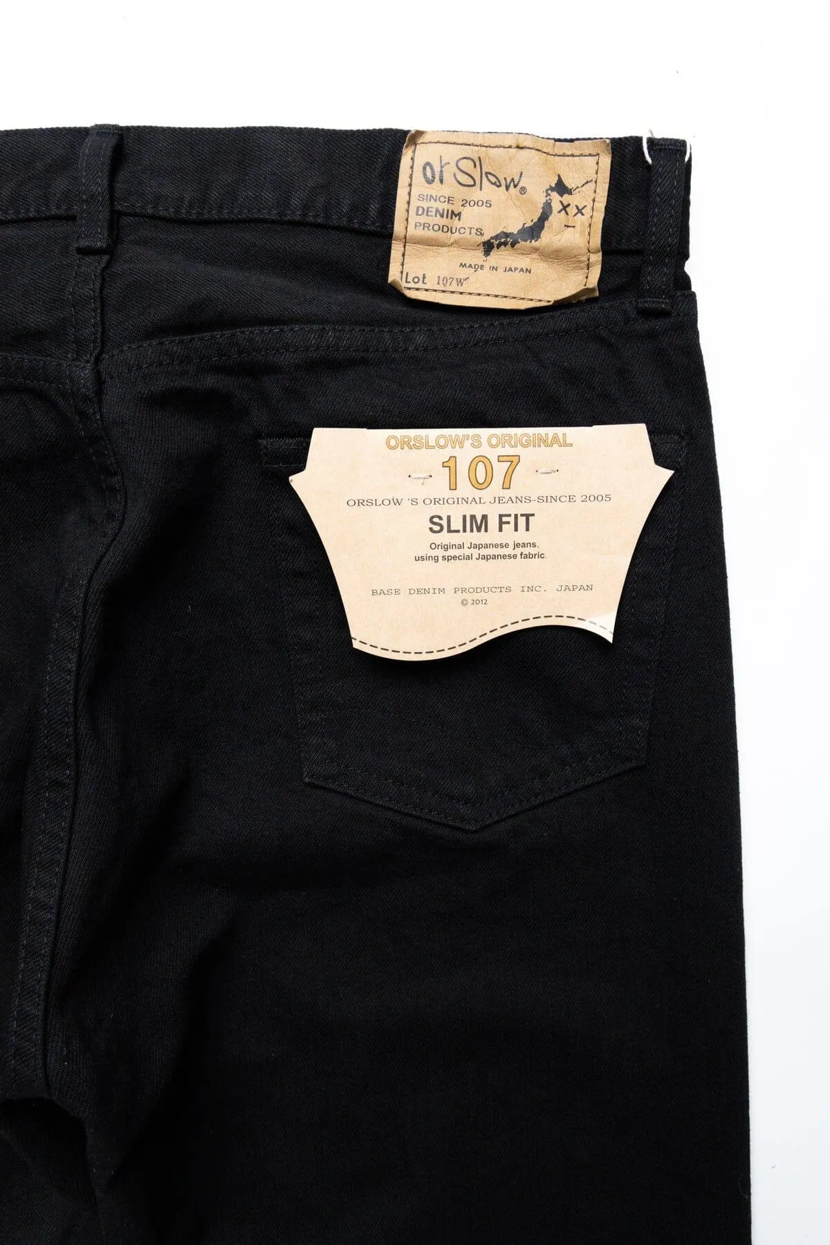 orSlow - (01-0107W-D61) 107 Ivy Fit Black Selvedge Denim D61