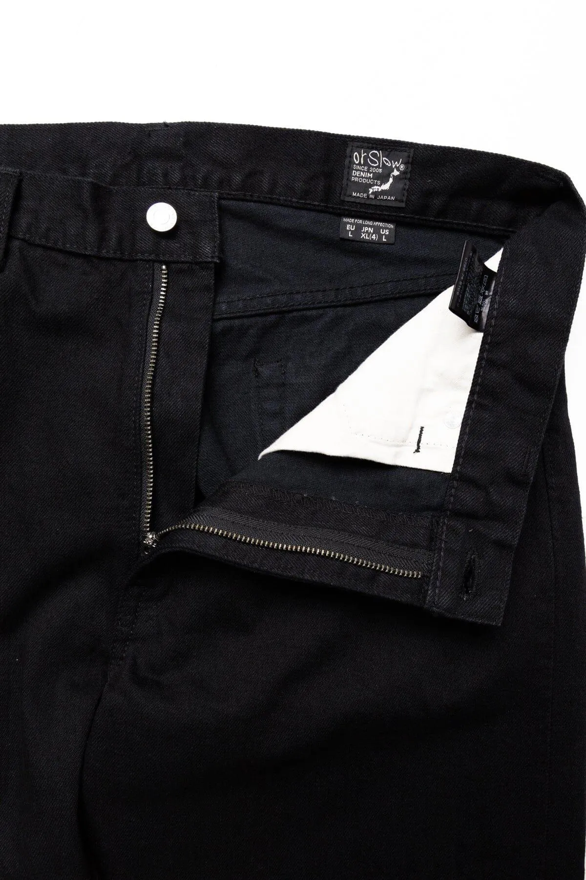 orSlow - (01-0107W-D61) 107 Ivy Fit Black Selvedge Denim D61